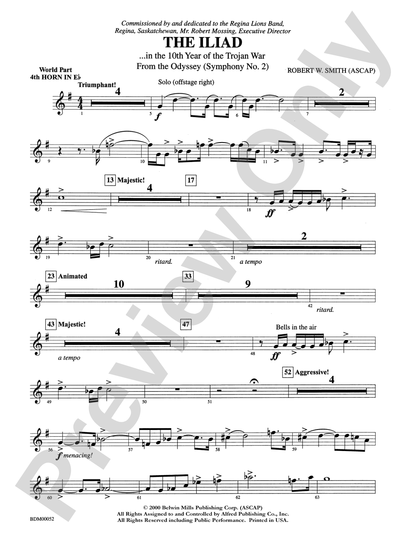 The Iliad (from The Odyssey (Symphony No. 2)): (wp) 4th Horn in E-flat