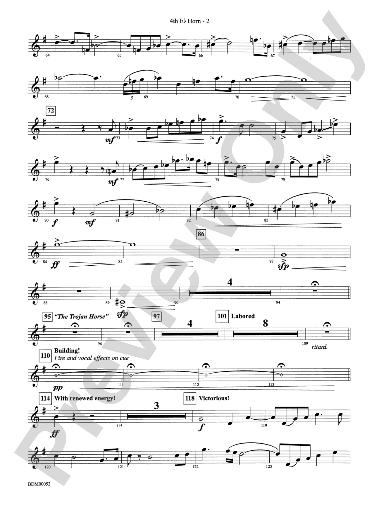 The Iliad (from The Odyssey (Symphony No. 2)): (wp) 4th Horn in E-flat