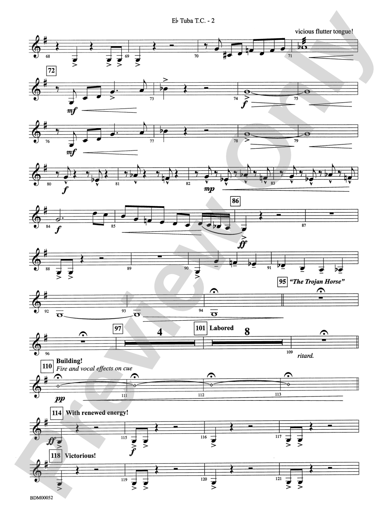 The Iliad (from The Odyssey (Symphony No. 2)): (wp) E-flat Tuba T.C.