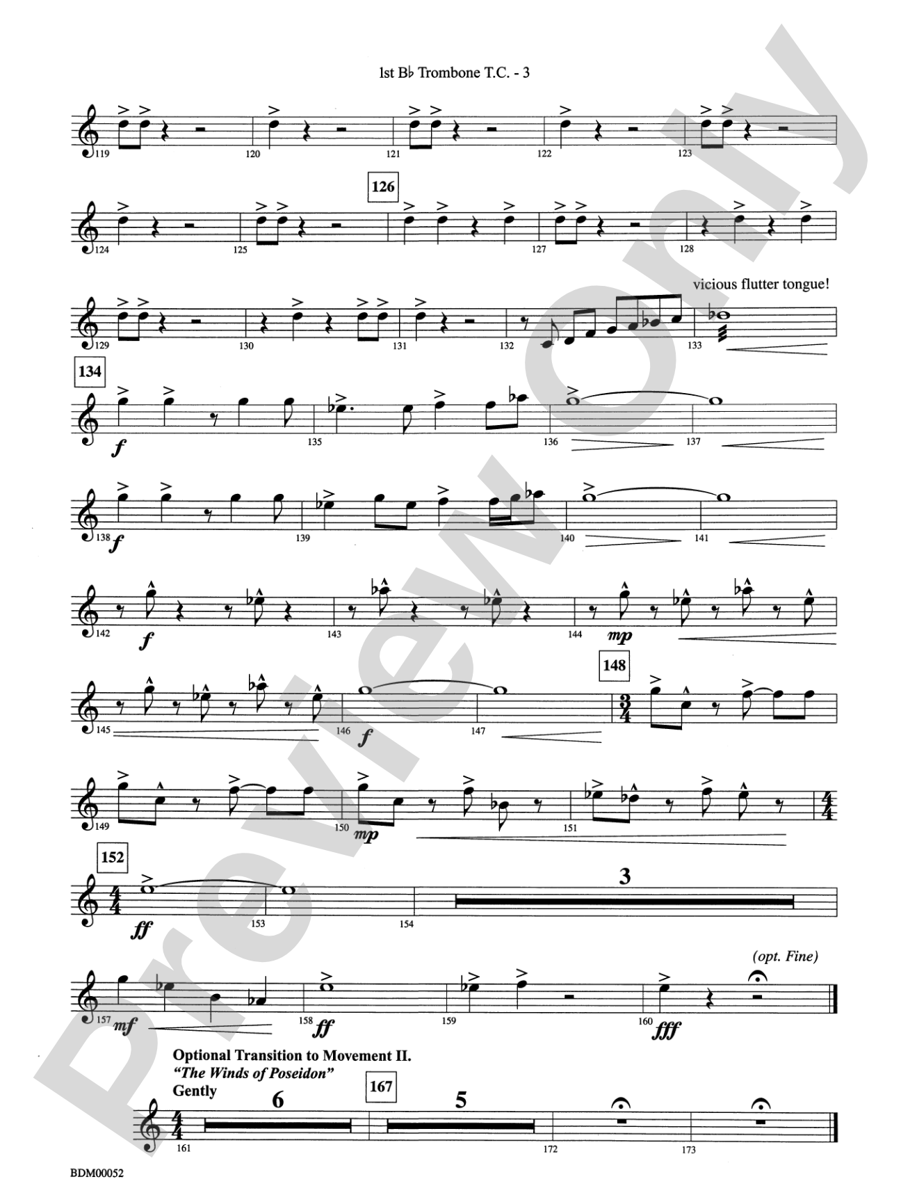 The Iliad (from The Odyssey (Symphony No. 2)): (wp) 1st B-flat Trombone T.C.