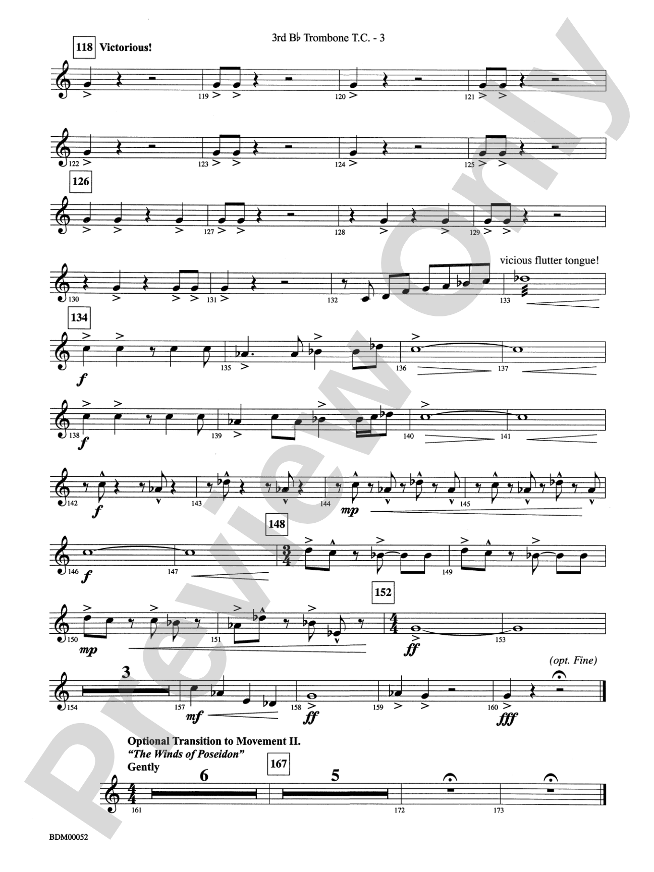 The Iliad (from The Odyssey (Symphony No. 2)): (wp) 3rd B-flat Trombone T.C.