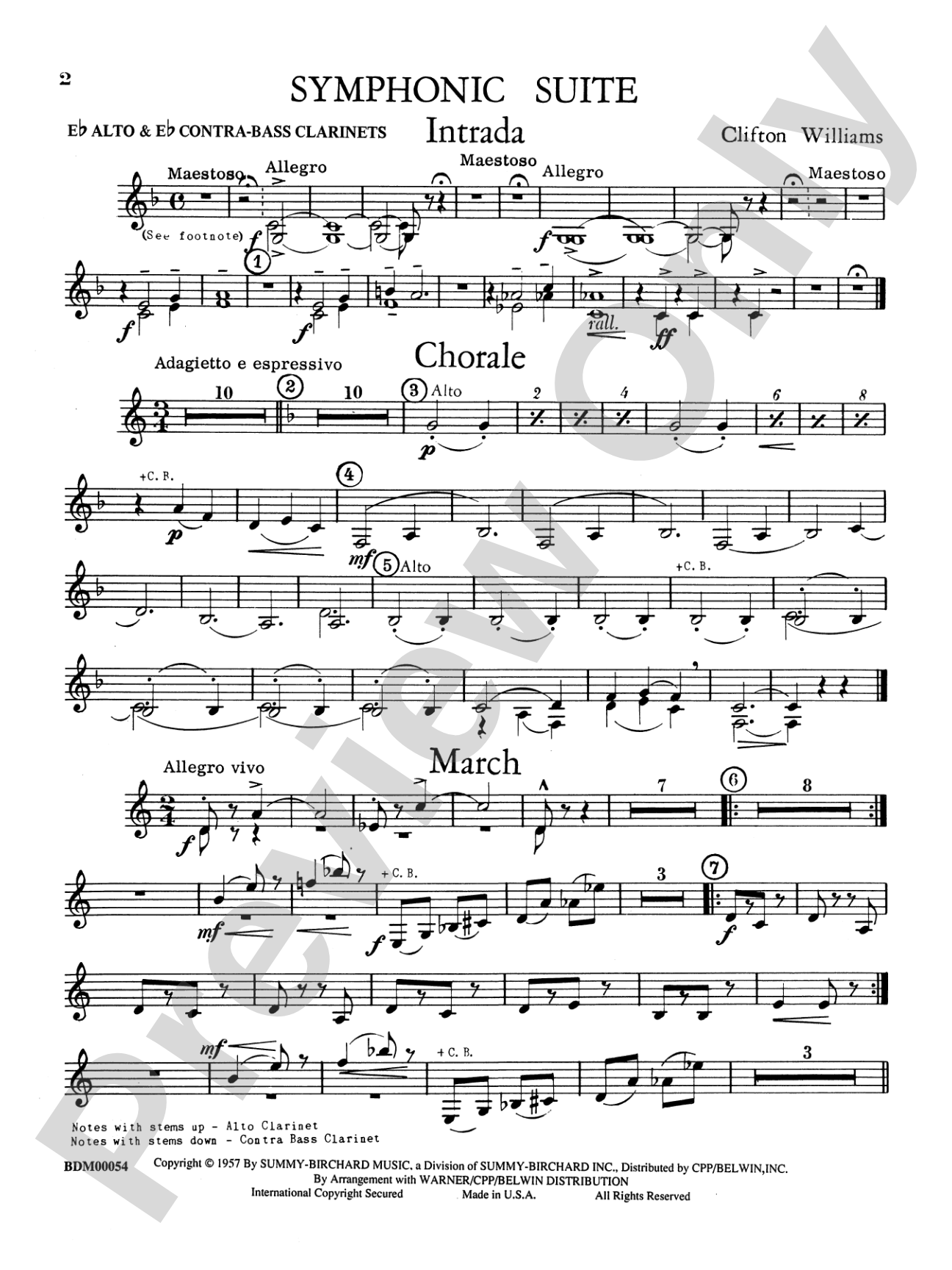 Symphonic Suite: E-flat Alto Clarinet