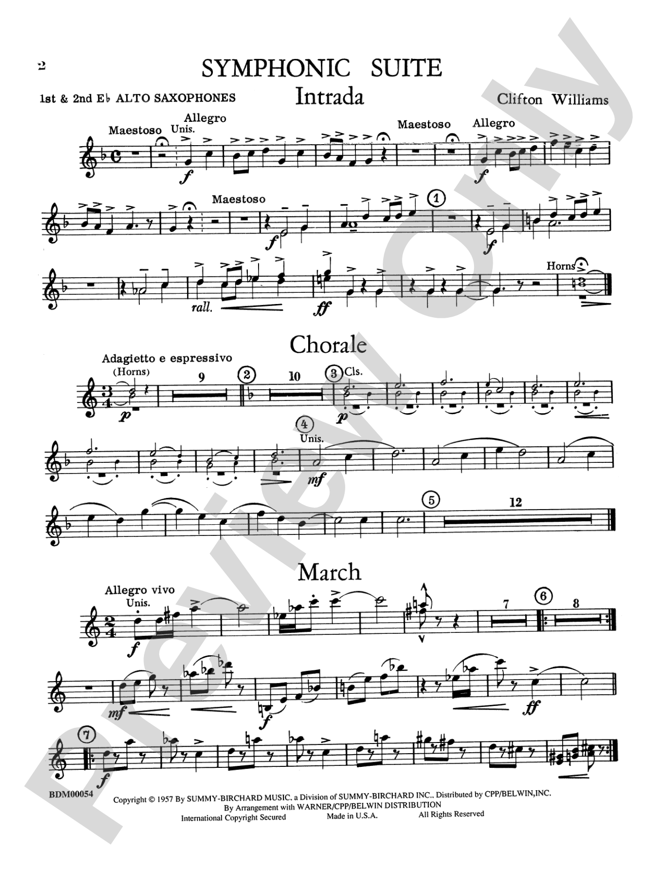 Symphonic Suite: E-flat Alto Saxophone