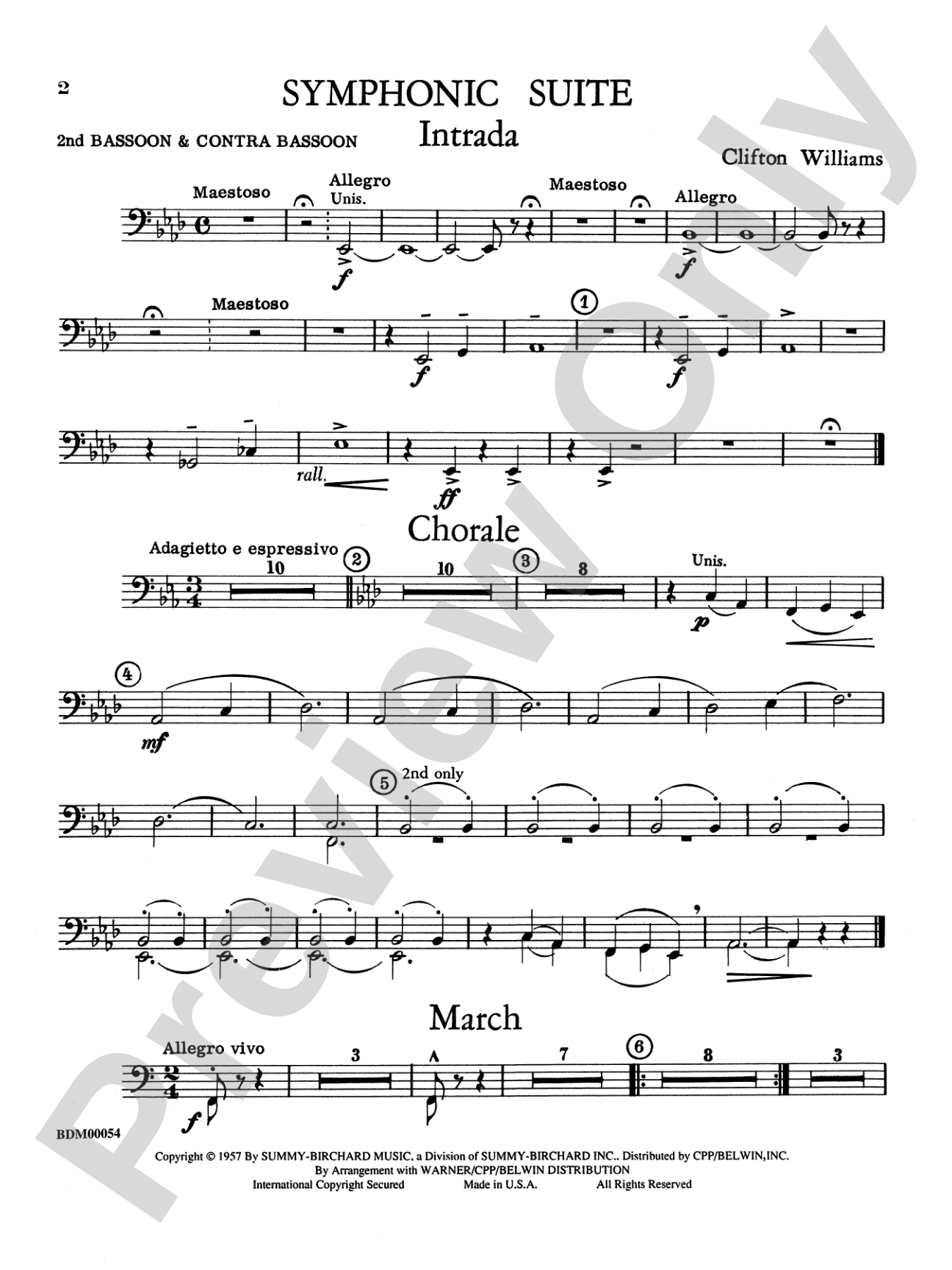Symphonic Suite: 2nd Bassoon
