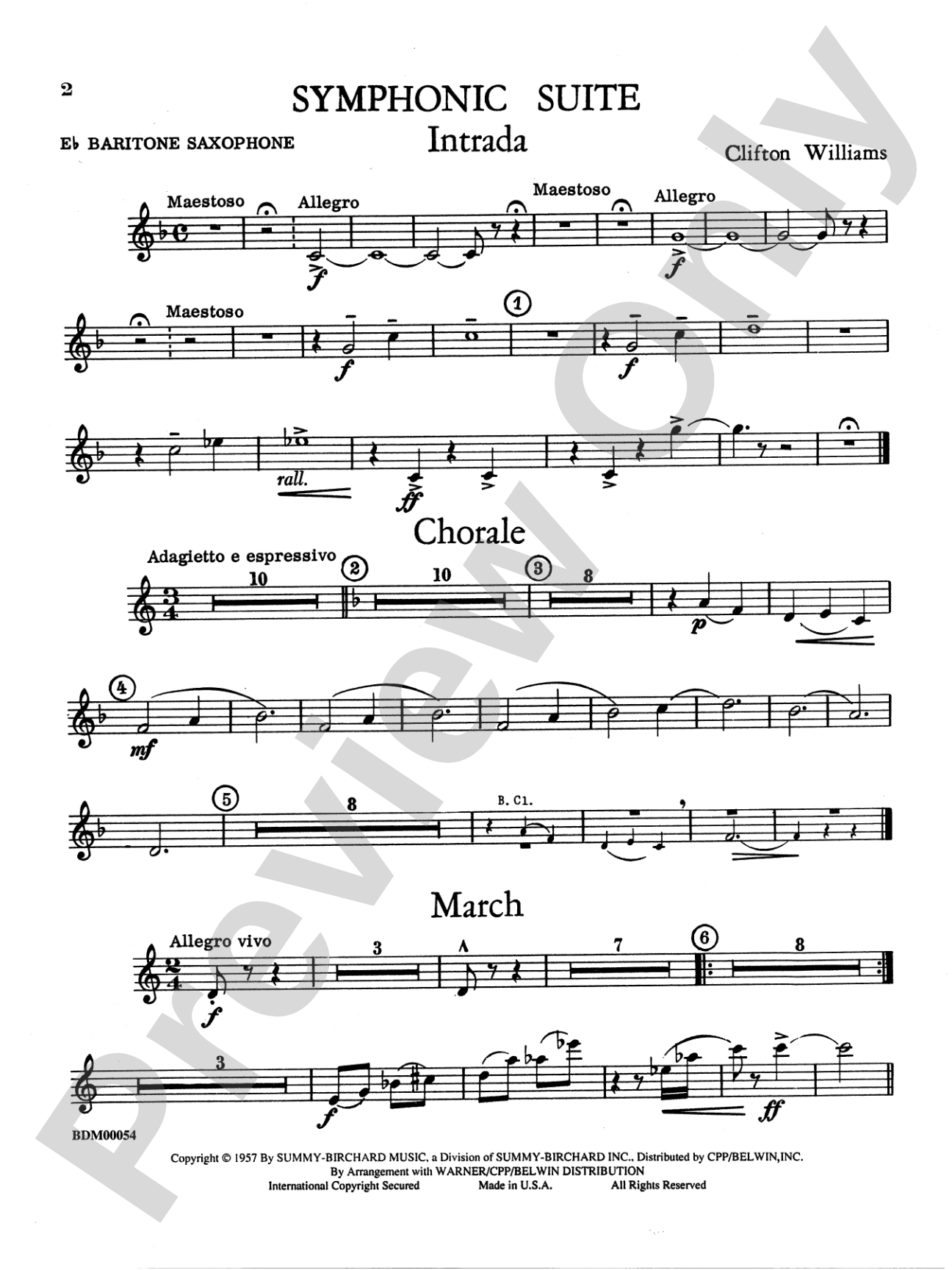 Symphonic Suite: E-flat Baritone Saxophone