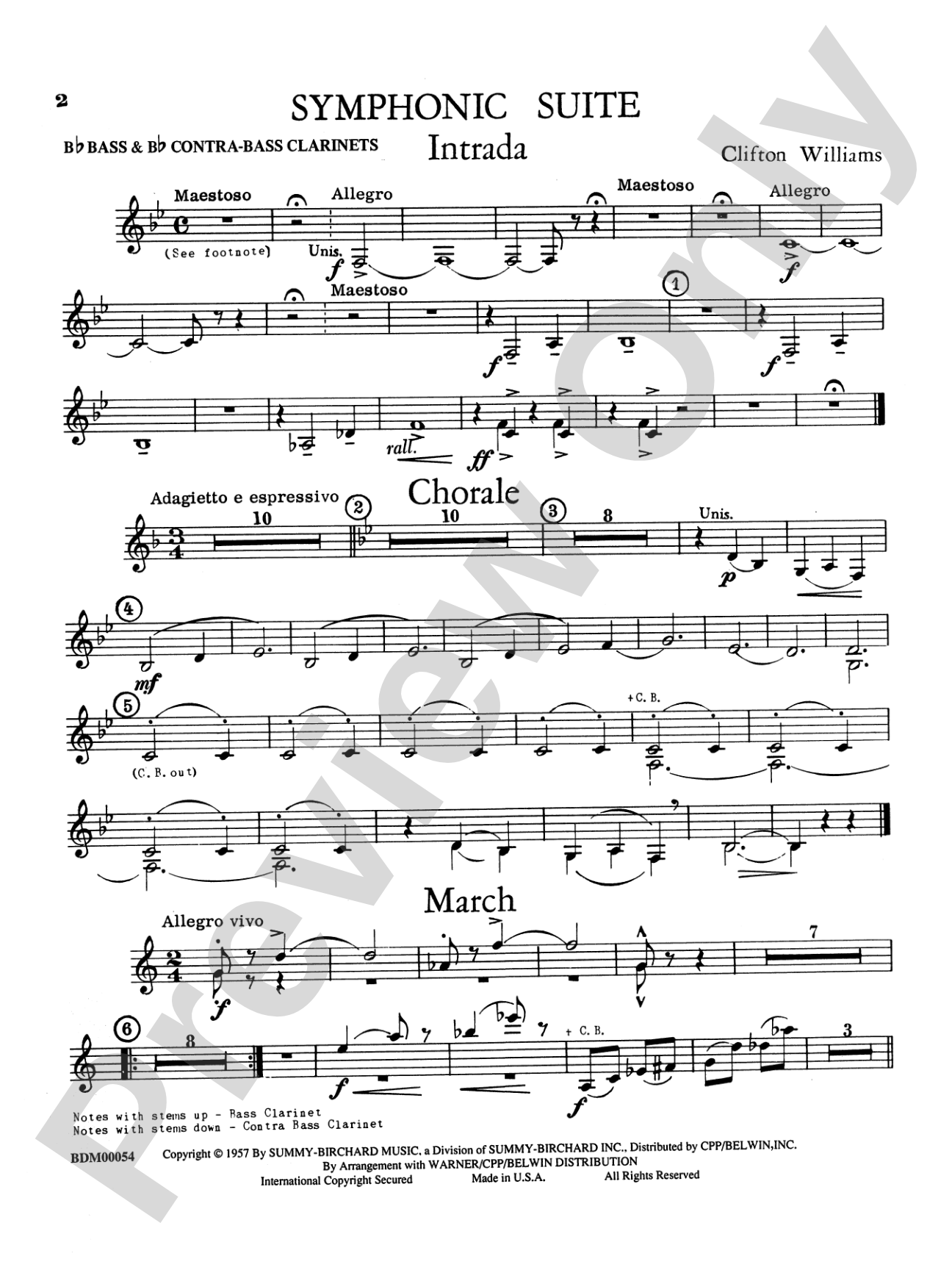 Symphonic Suite: B-flat Bass Clarinet