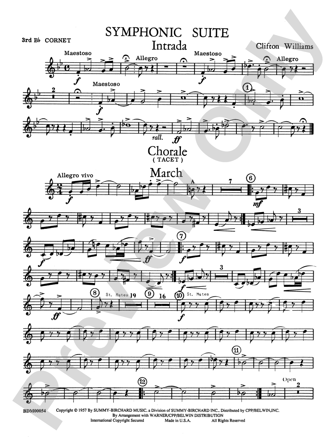 Symphonic Suite: 3rd B-flat Cornet
