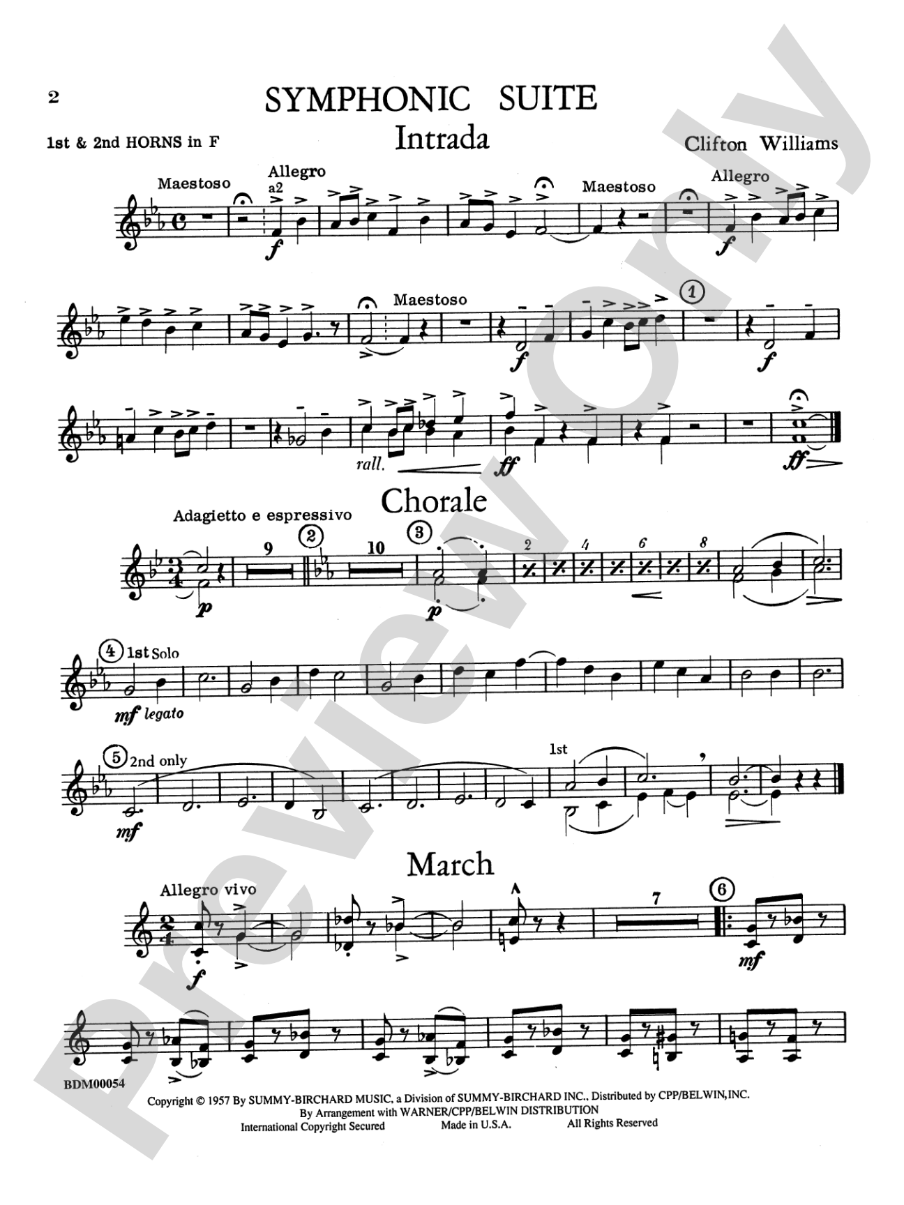 Symphonic Suite: 1st & 2nd F Horns