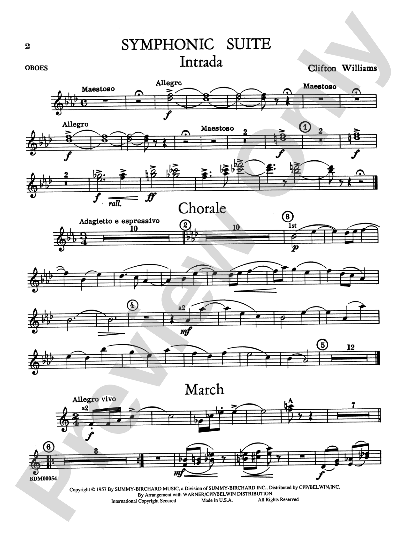 Symphonic Suite: Oboe