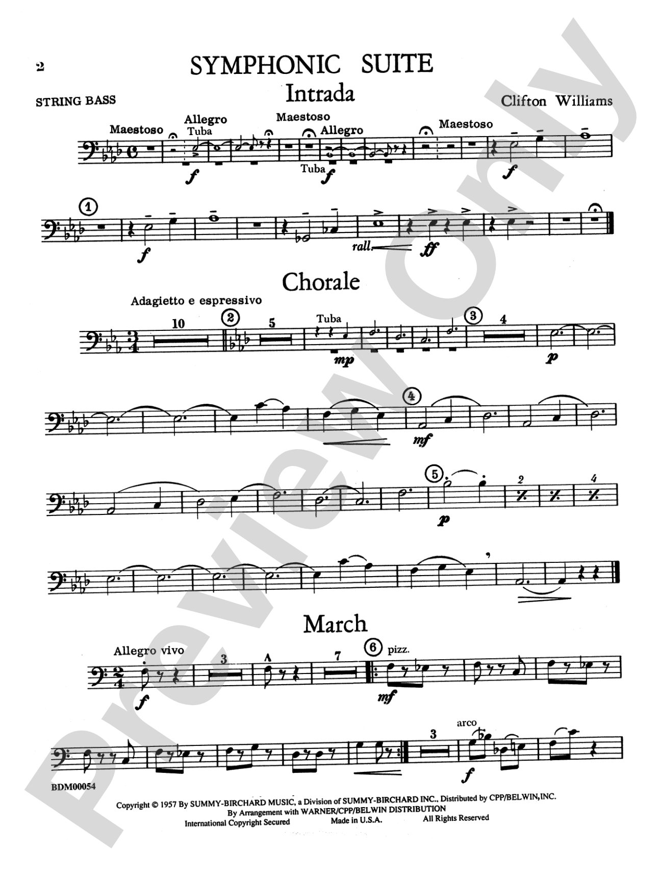 Symphonic Suite: String Bass