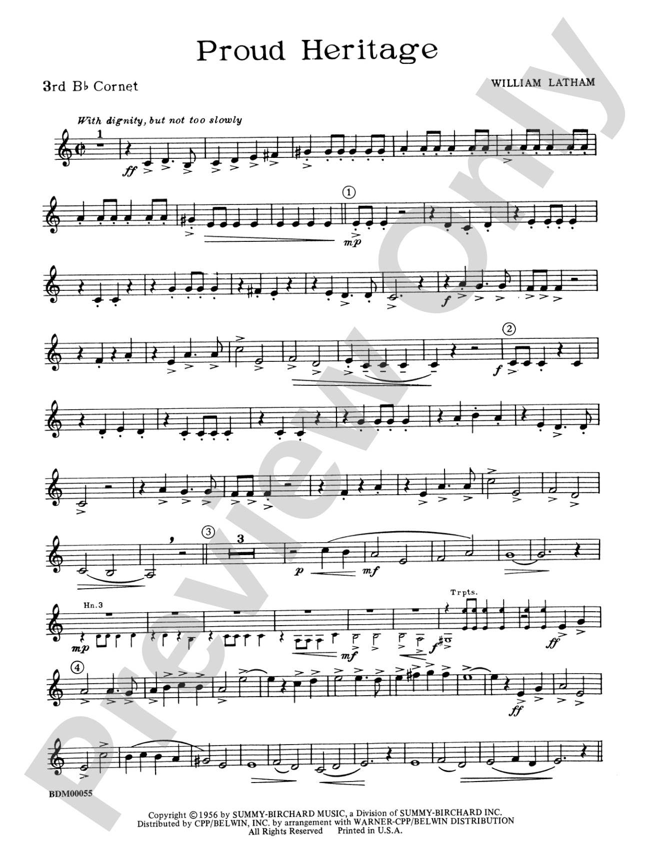 Proud Heritage: 3rd B-flat Cornet