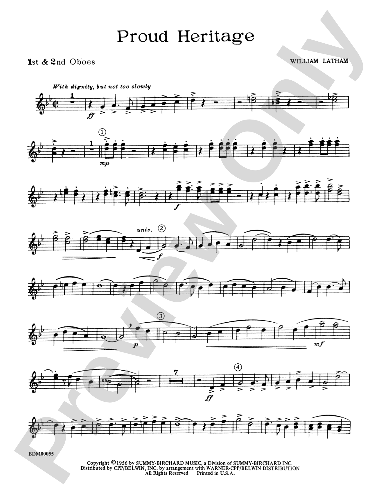Proud Heritage: 1st & 2nd Oboe
