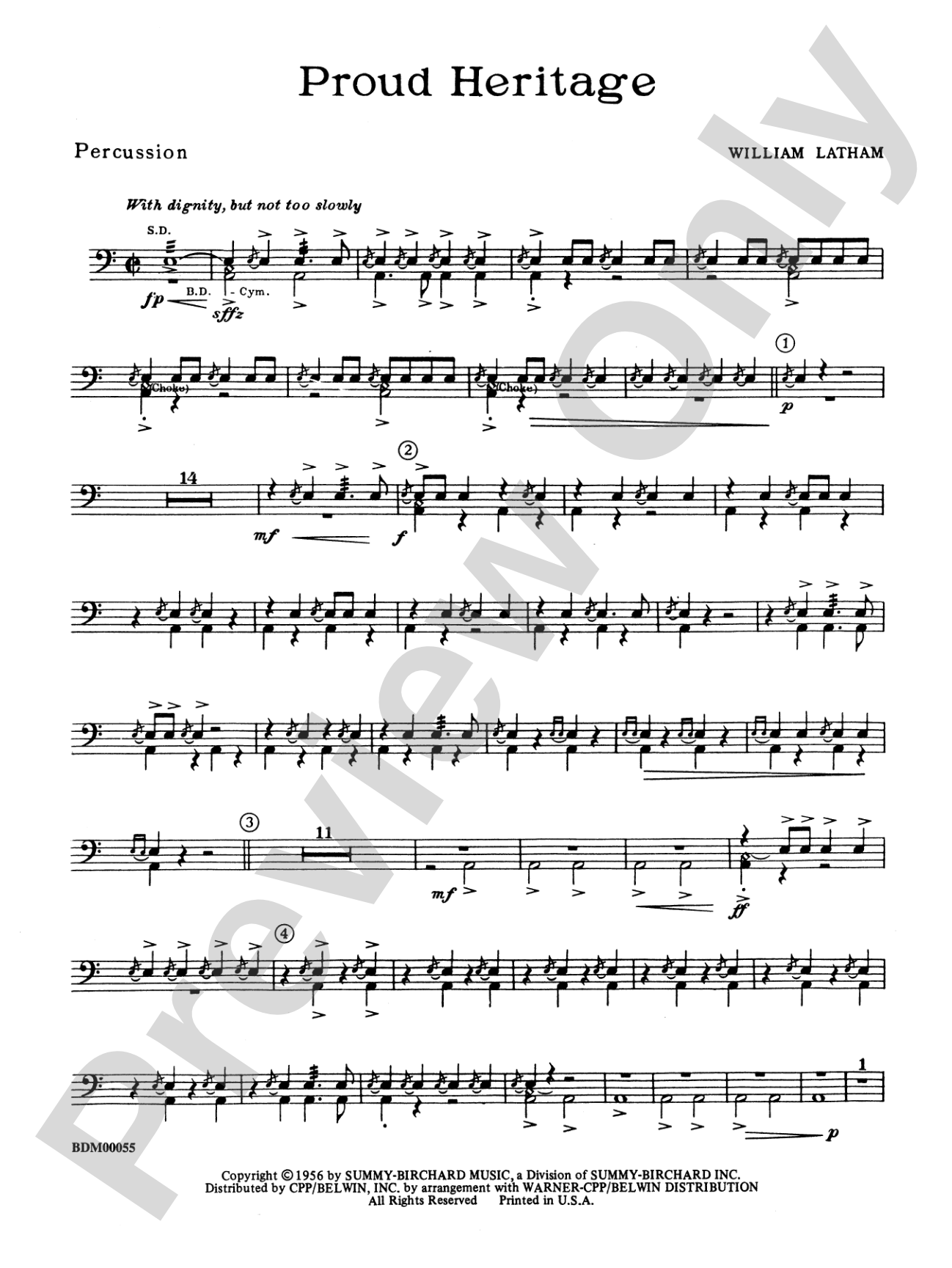 Proud Heritage: 1st Percussion