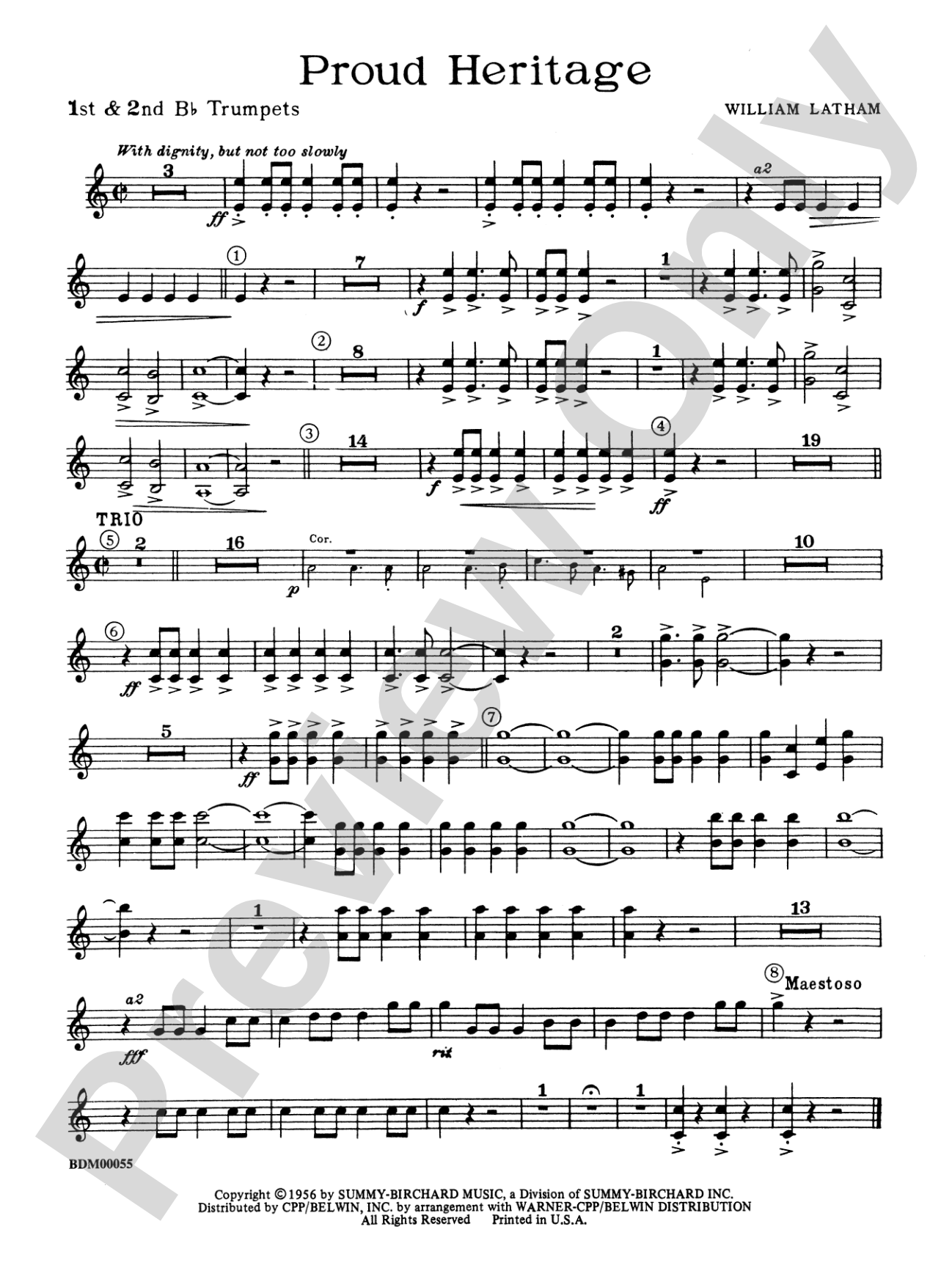 Proud Heritage: 1st & 2nd B-flat Trumpets