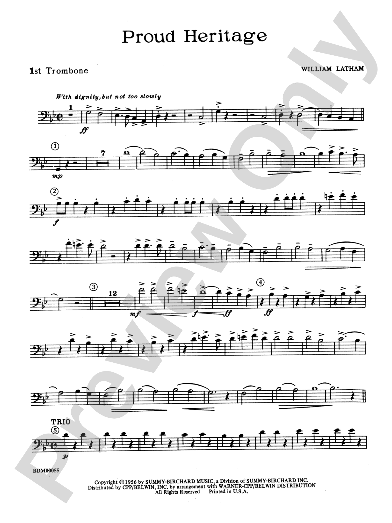 Proud Heritage: 1st Trombone