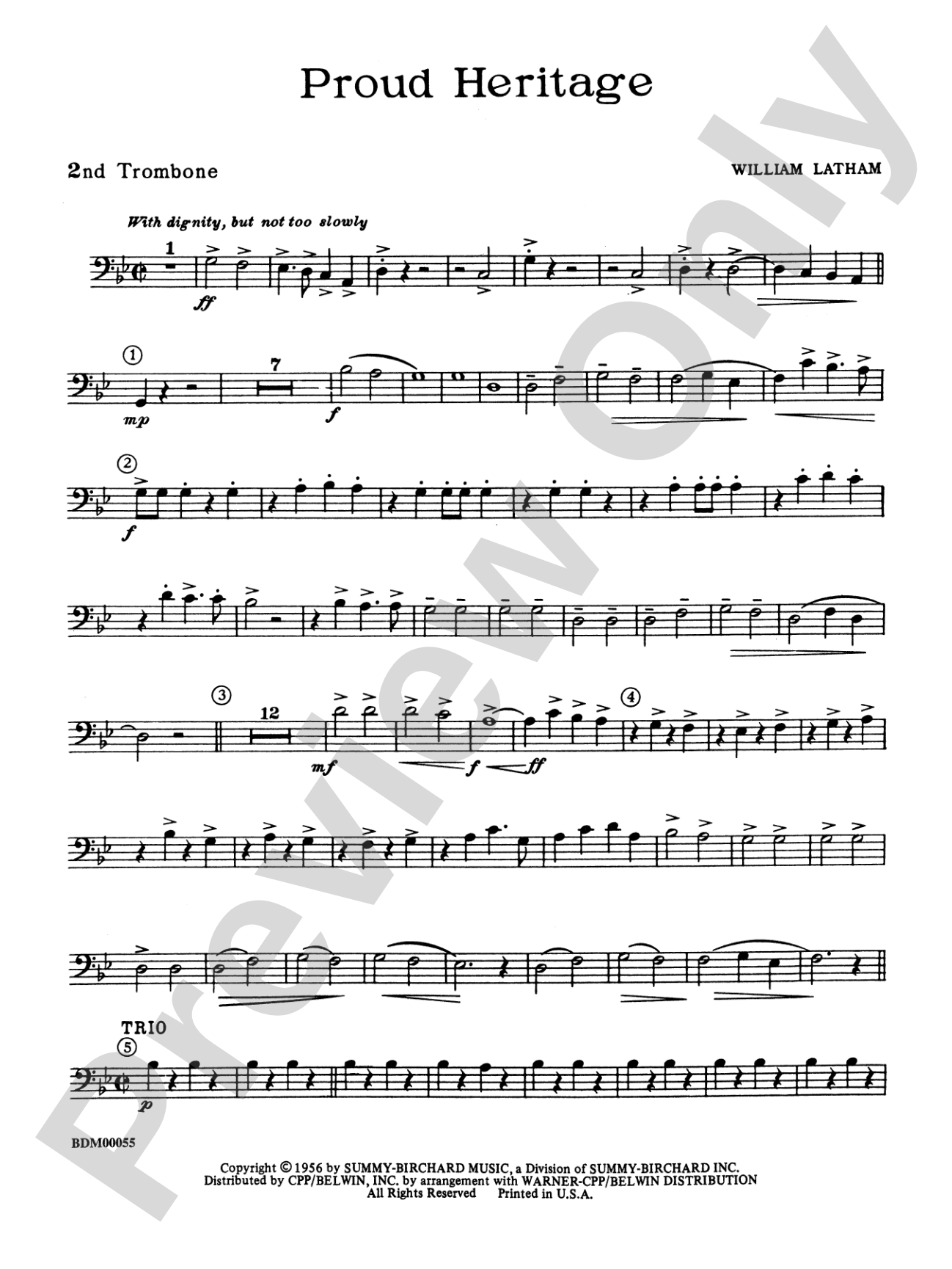 Proud Heritage: 2nd Trombone