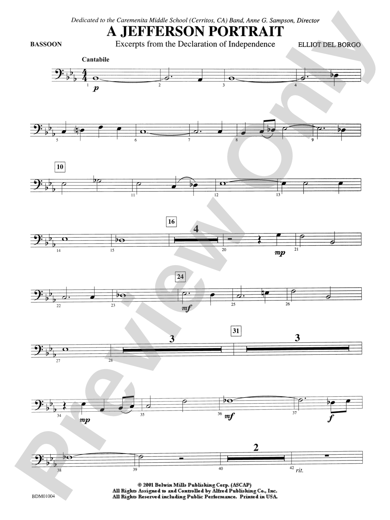 A Jefferson Portrait: Bassoon