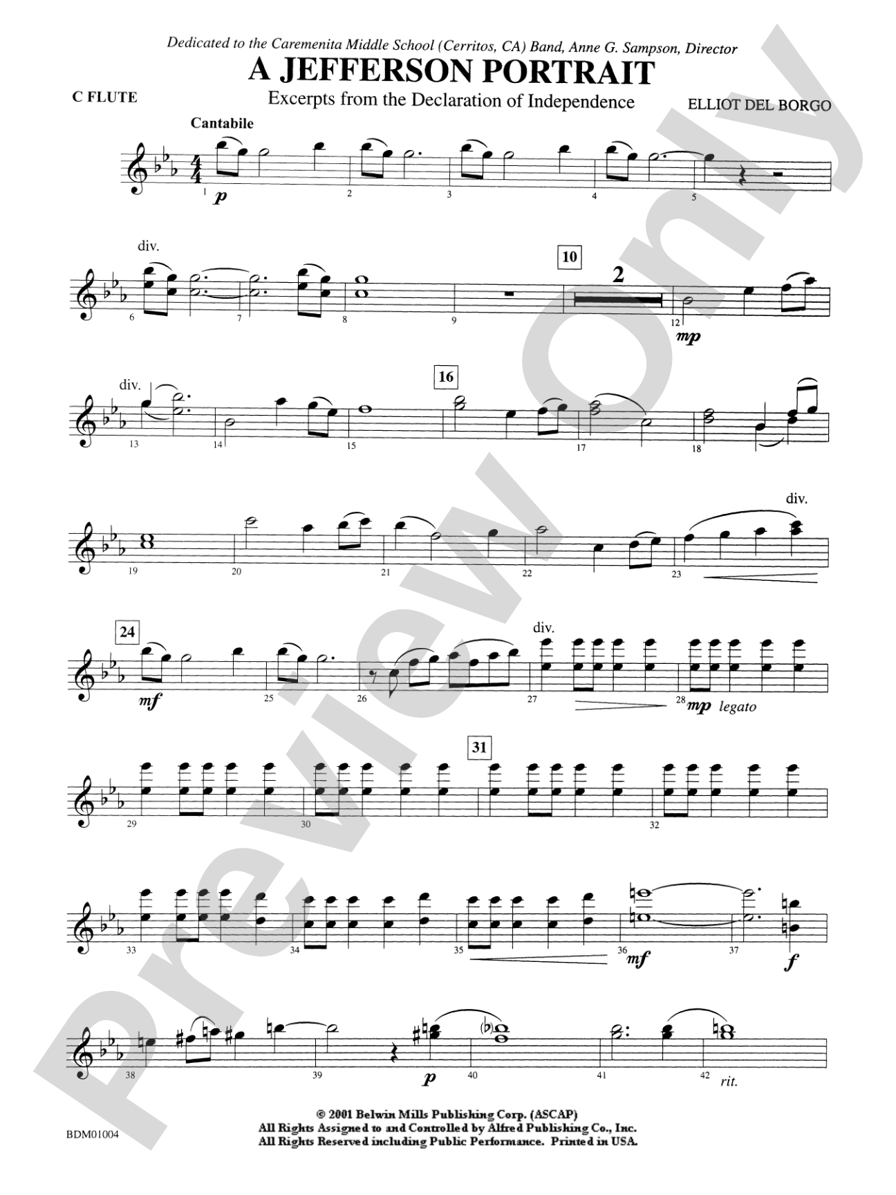 A Jefferson Portrait: Flute