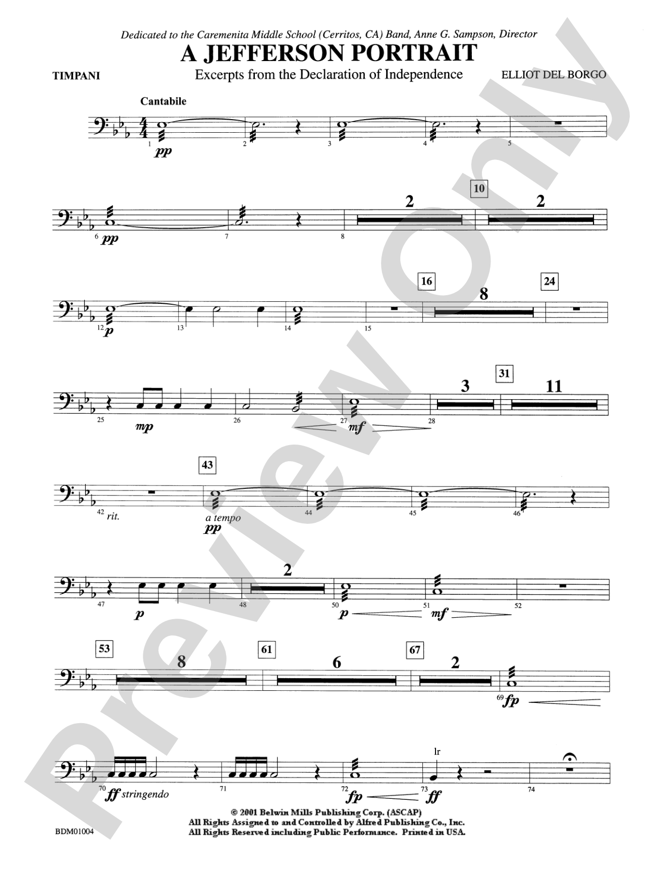 A Jefferson Portrait: Timpani