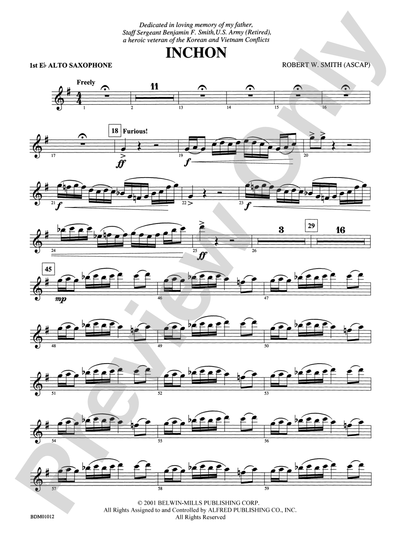 Inchon: E-flat Alto Saxophone