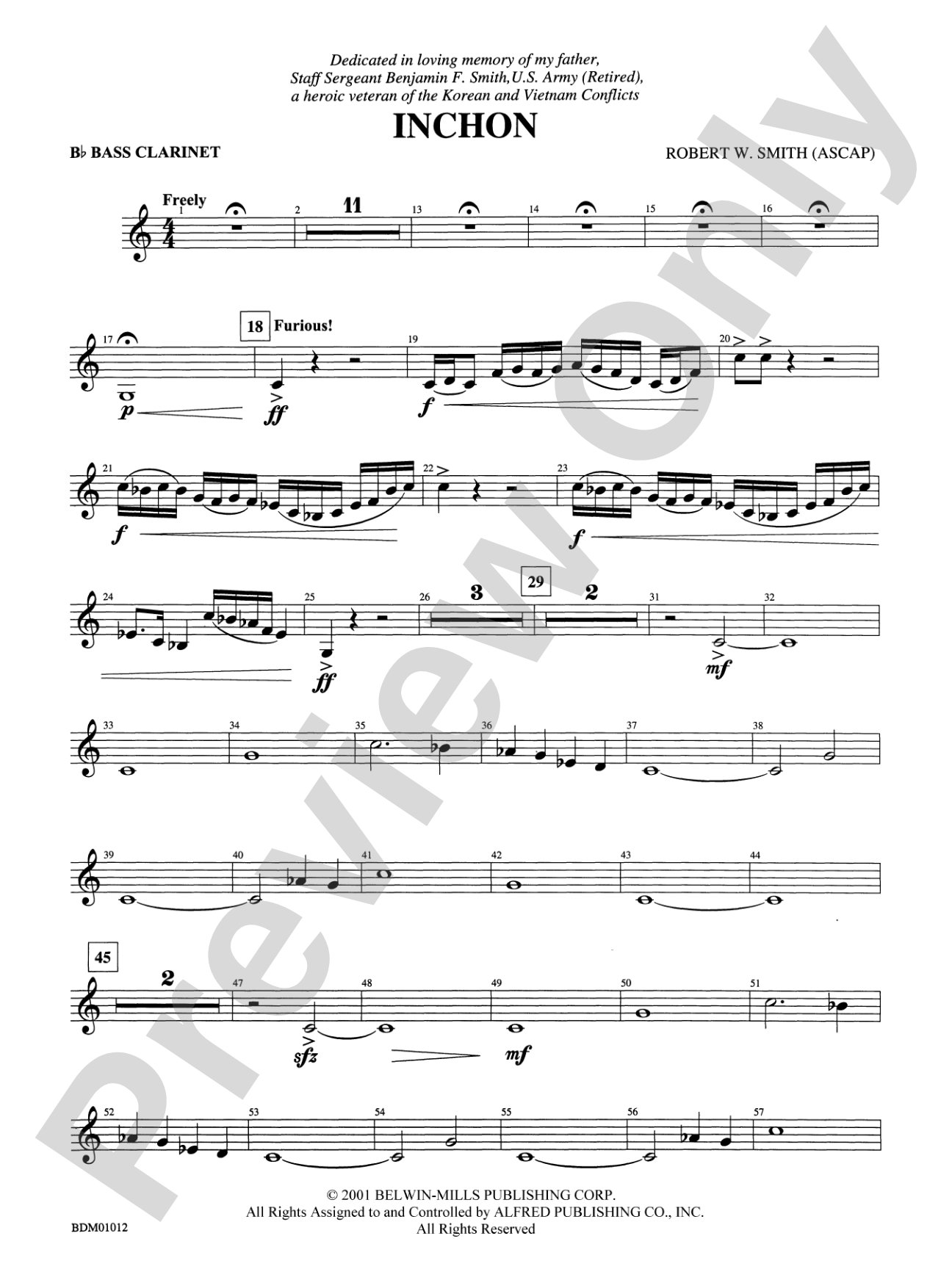 Inchon: B-flat Bass Clarinet