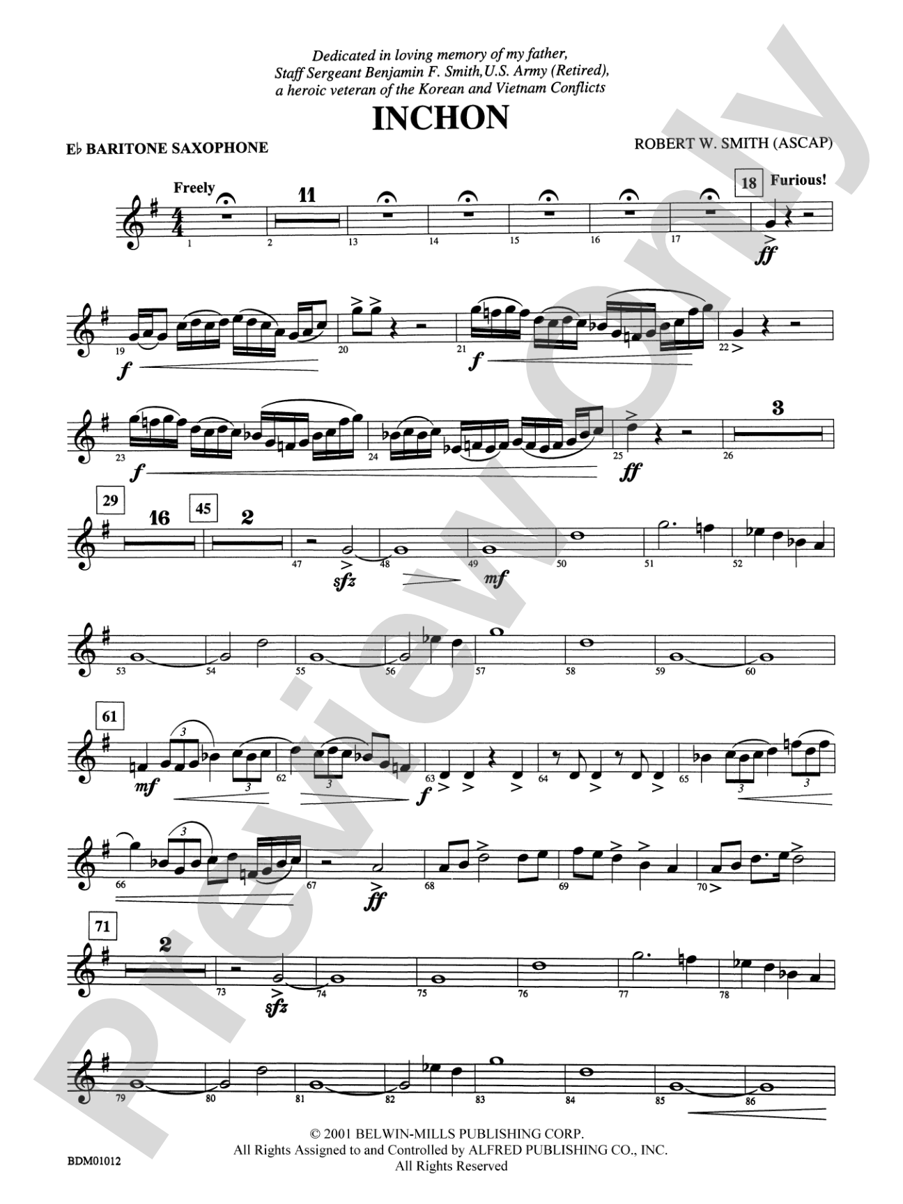Inchon: E-flat Baritone Saxophone