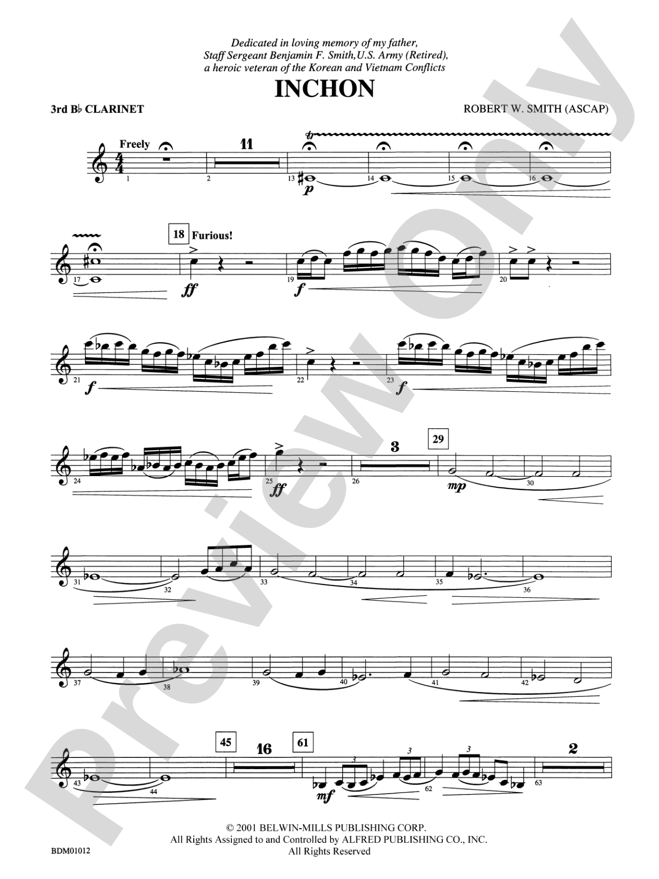 Inchon: 3rd B-flat Clarinet
