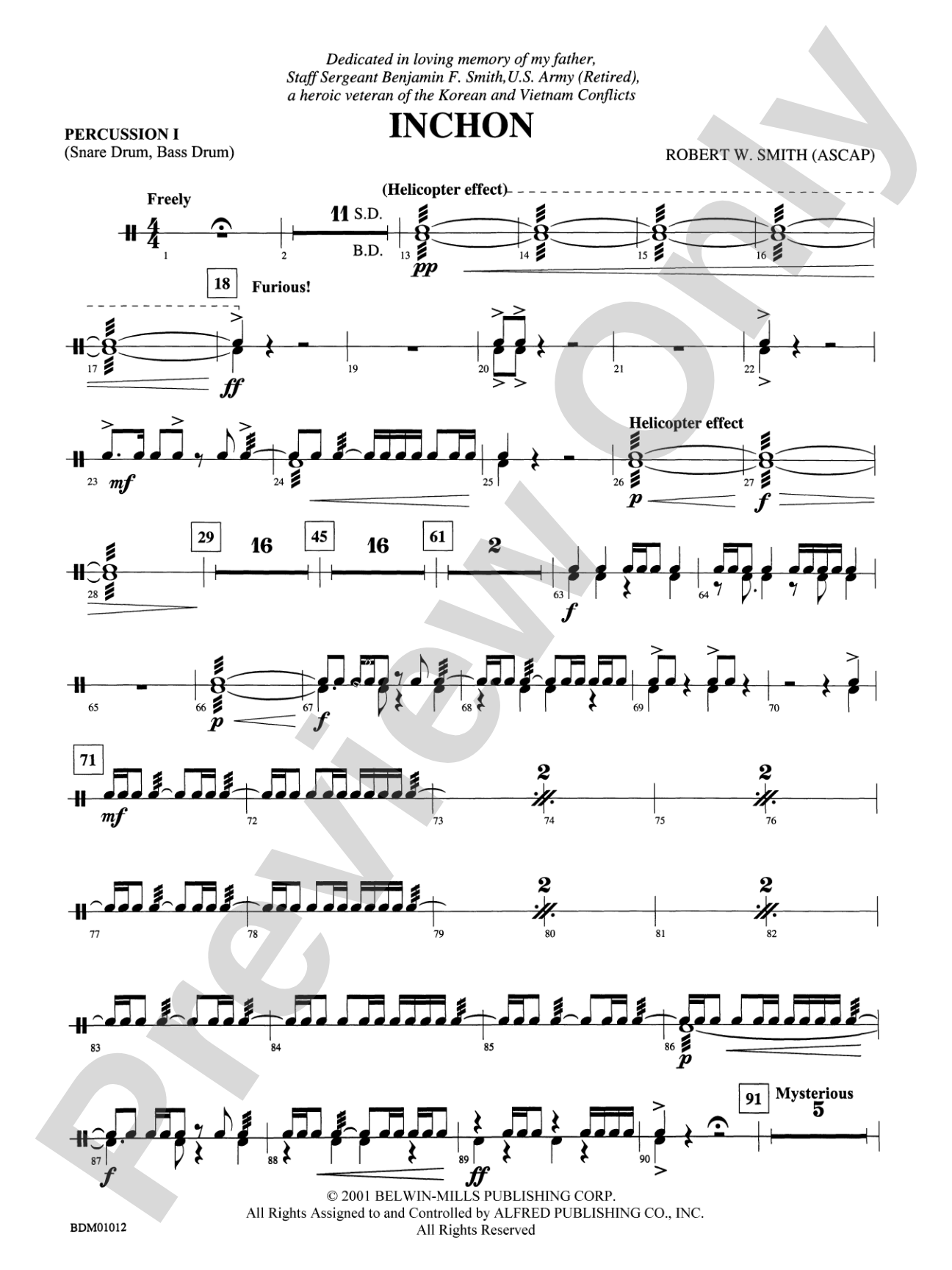Inchon: 1st Percussion