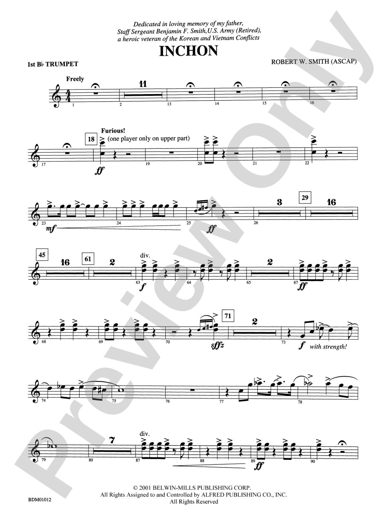 Inchon: 1st B-flat Trumpet