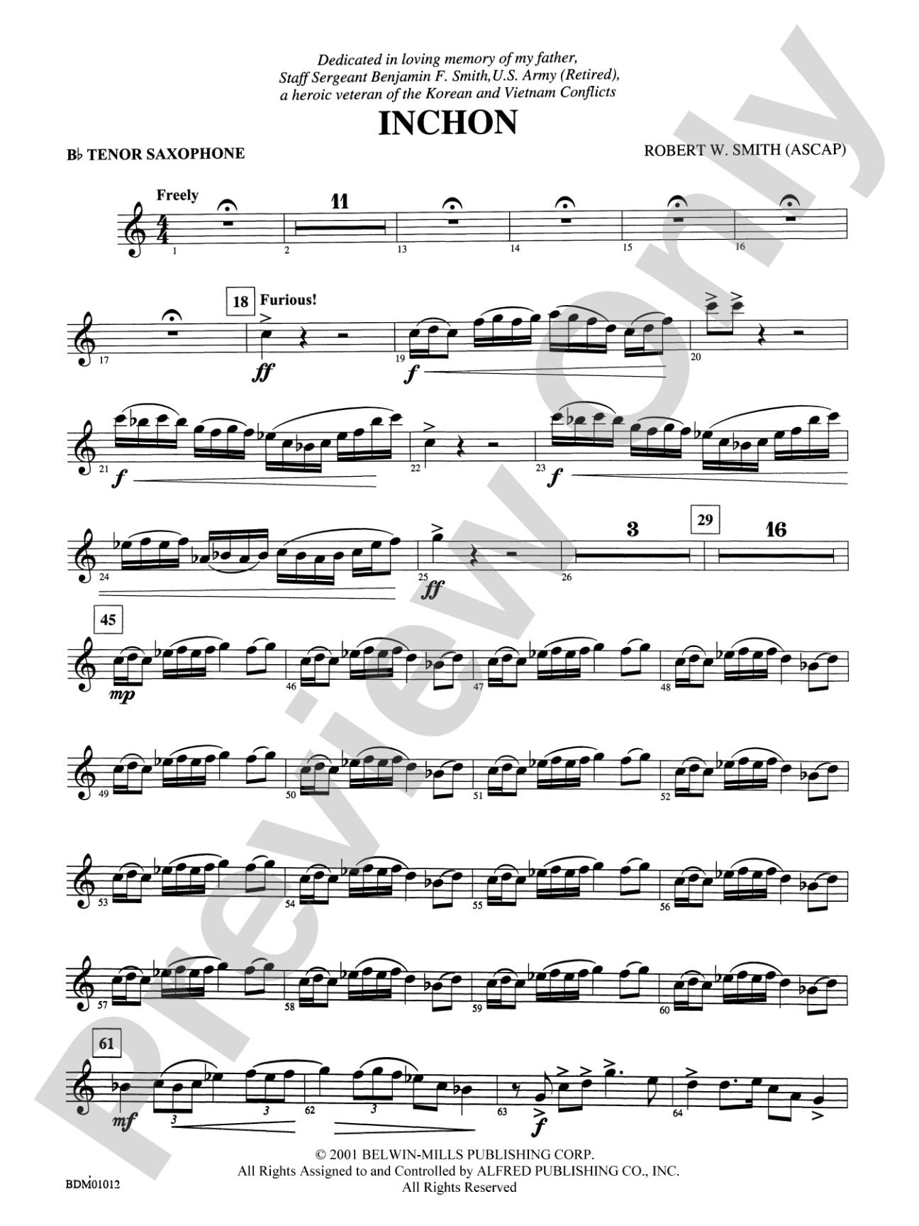 Inchon: B-flat Tenor Saxophone