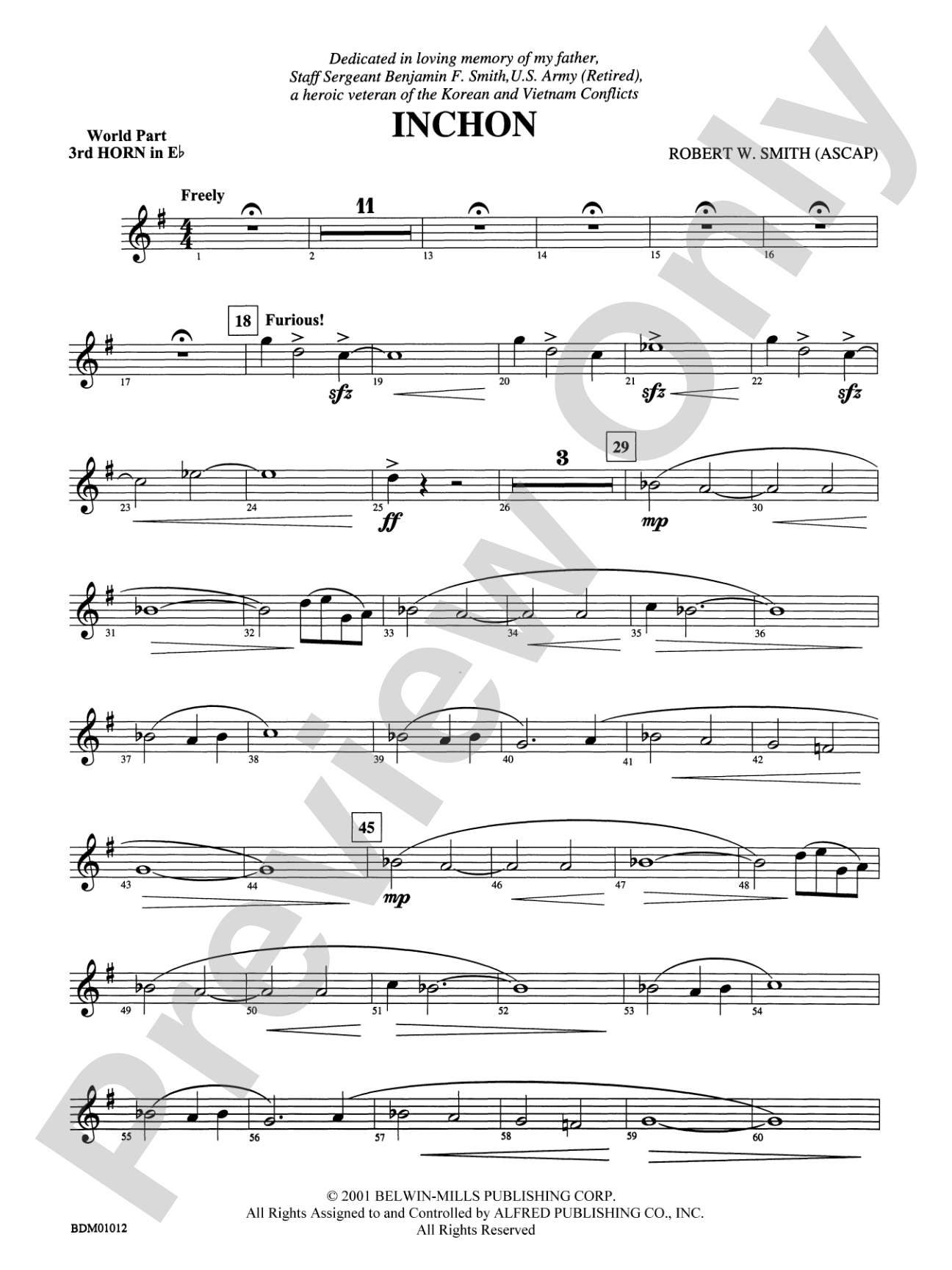 Inchon: (wp) 3rd Horn in E-flat