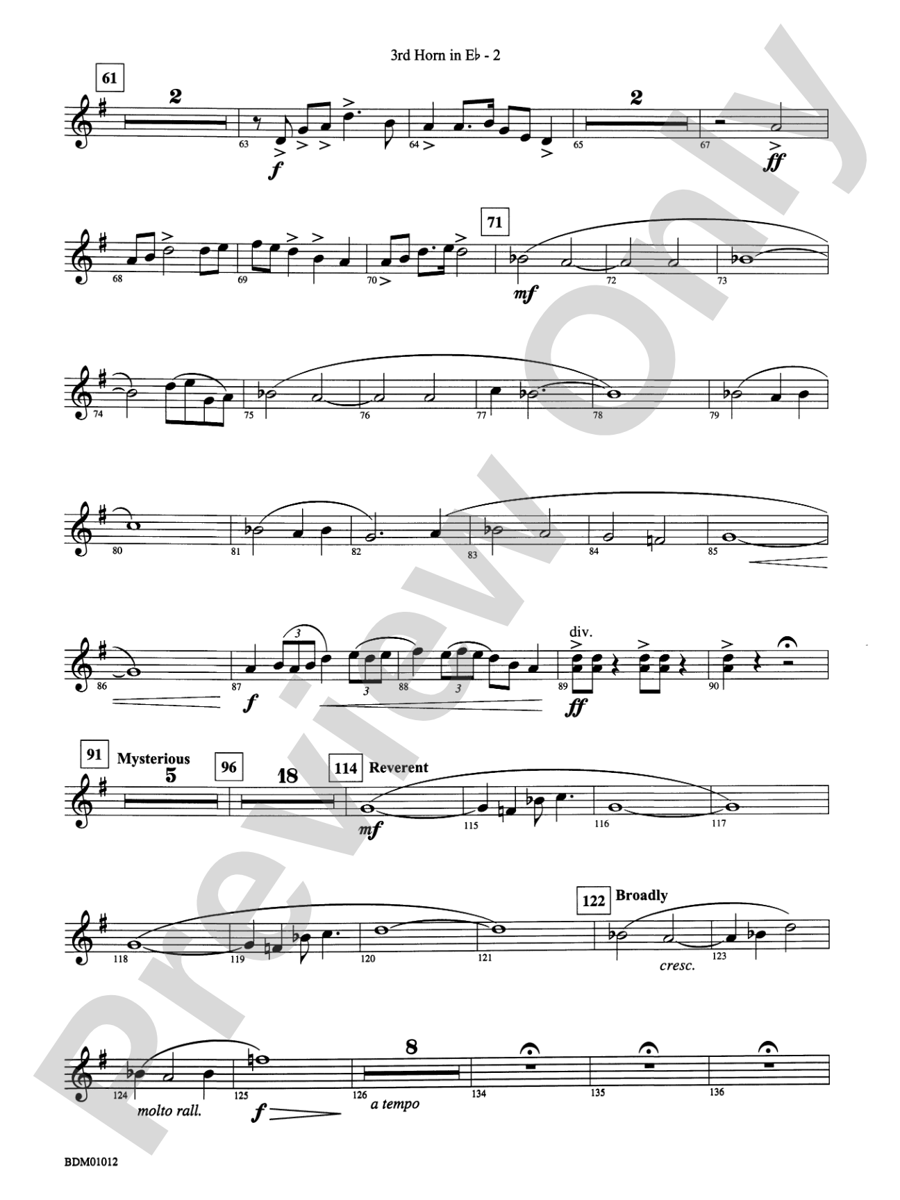 Inchon: (wp) 3rd Horn in E-flat