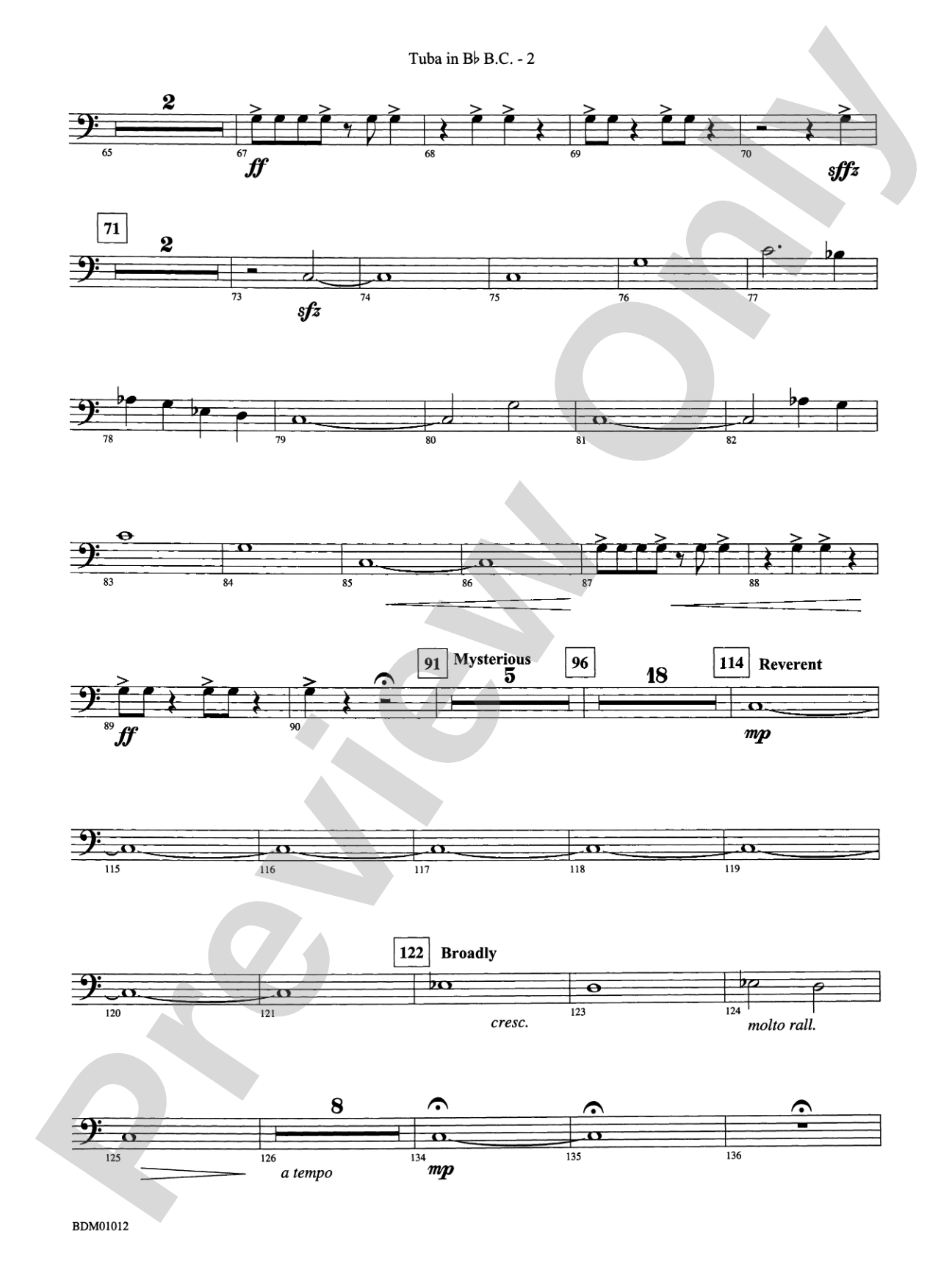 Inchon: (wp) B-flat Tuba B.C.