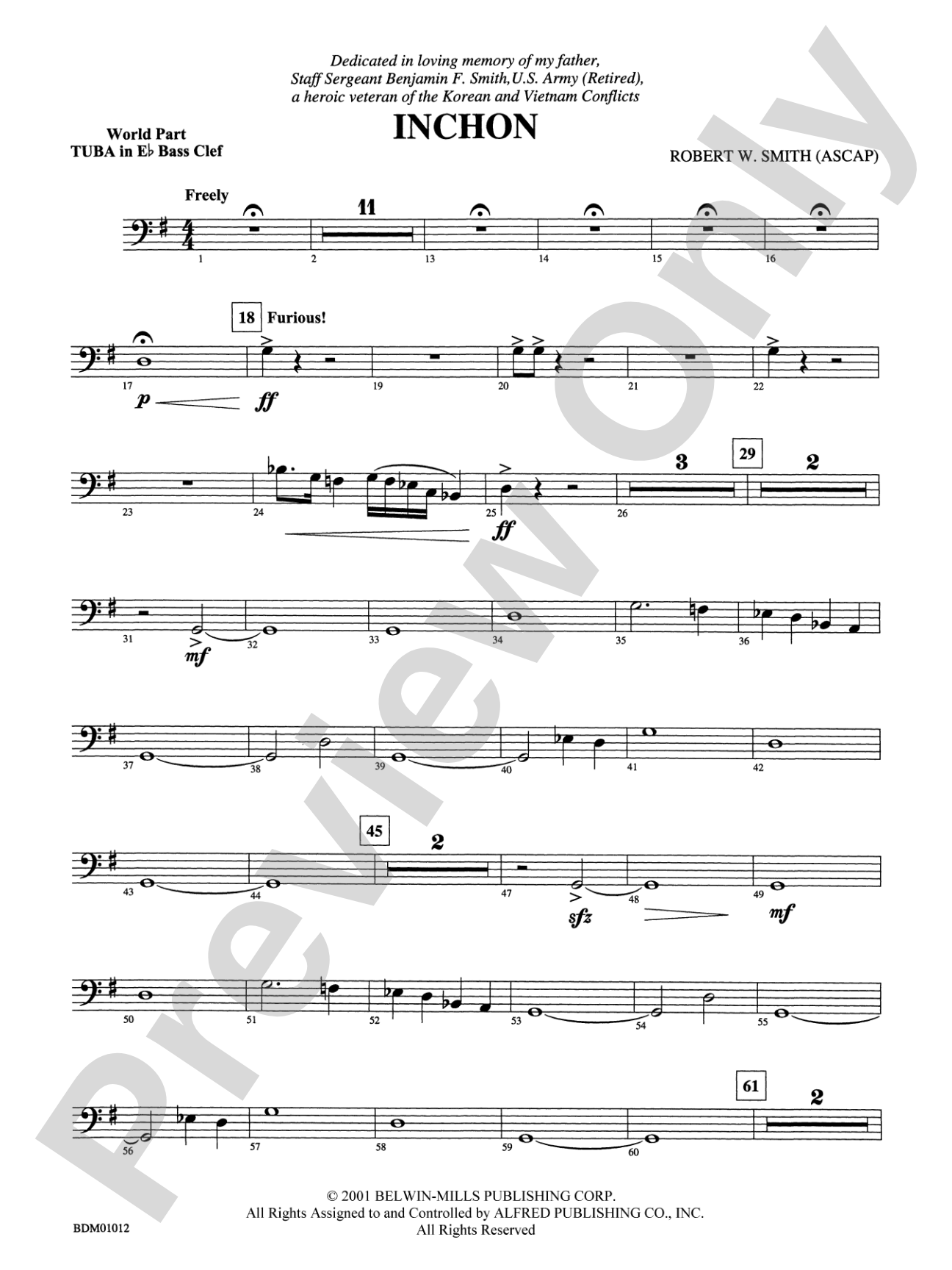 Inchon: (wp) E-flat Tuba B.C.