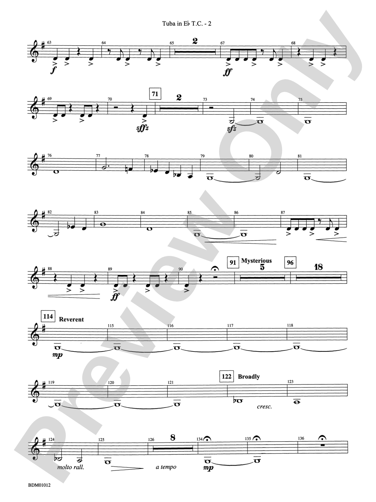 Inchon: (wp) E-flat Tuba T.C.