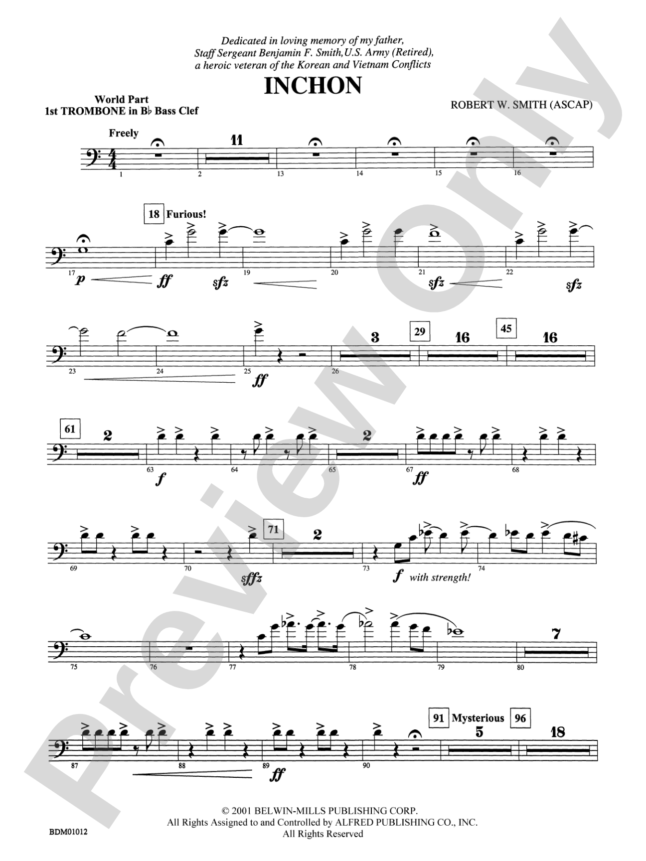 Inchon: (wp) 1st B-flat Trombone B.C.
