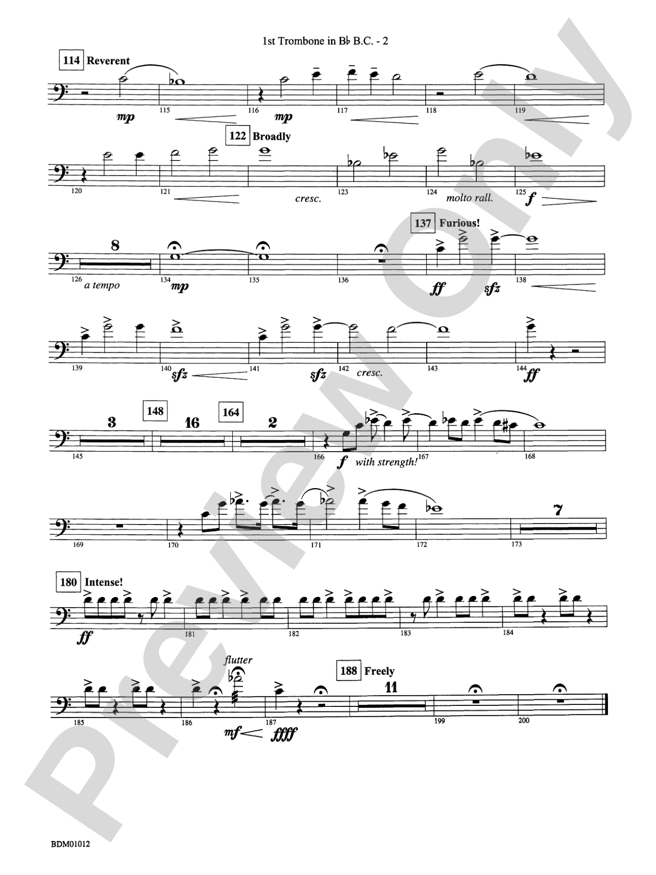 Inchon: (wp) 1st B-flat Trombone B.C.