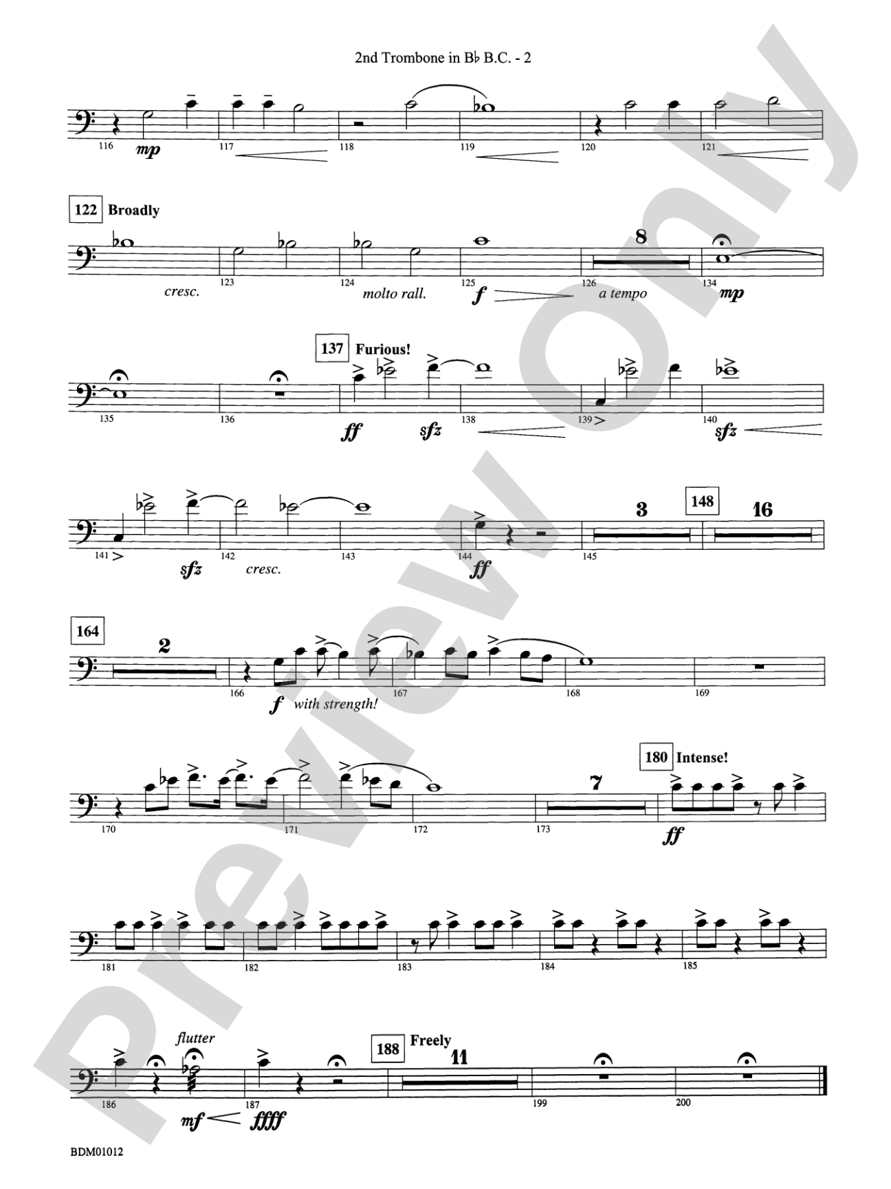 Inchon: (wp) 2nd B-flat Trombone B.C.
