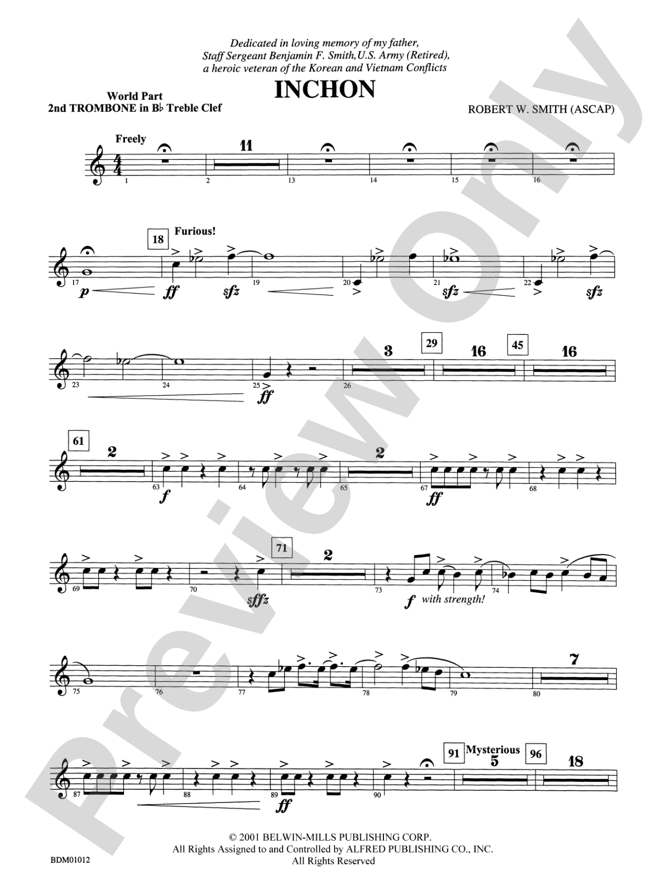 Inchon: (wp) 2nd B-flat Trombone T.C.