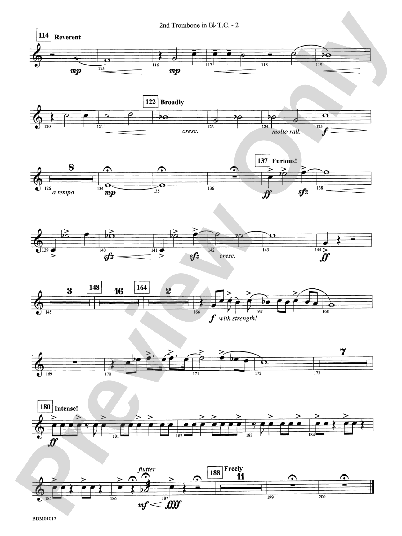 Inchon: (wp) 2nd B-flat Trombone T.C.
