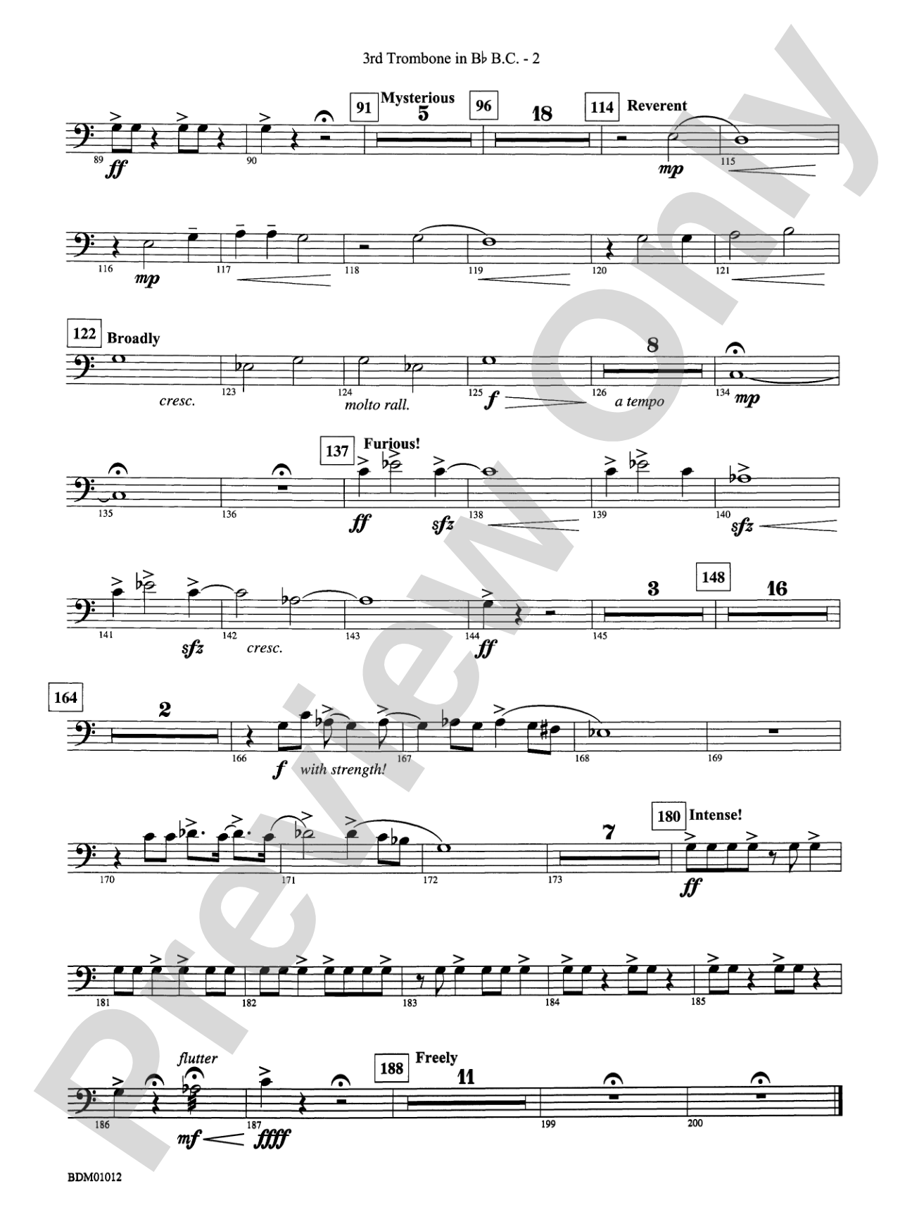 Inchon: (wp) 3rd B-flat Trombone B.C.
