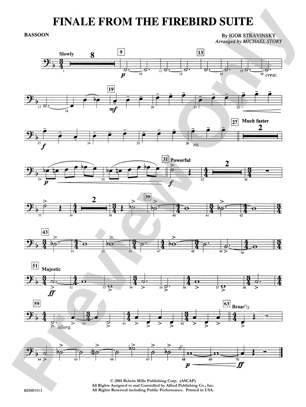 Finale from The Firebird Suite: Bassoon