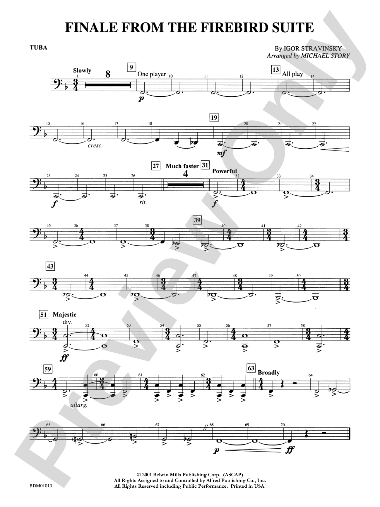 Finale from The Firebird Suite: Tuba