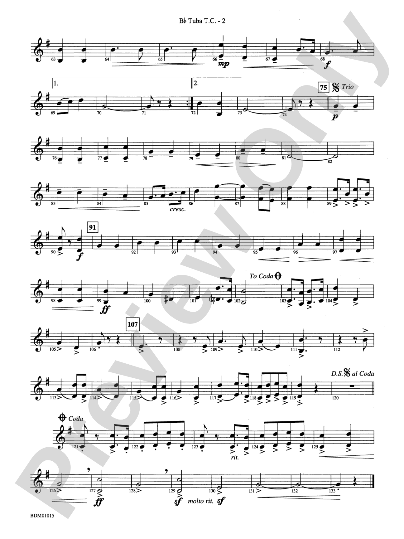 Brighton Beach (Concert March): (wp) B-flat Tuba T.C.