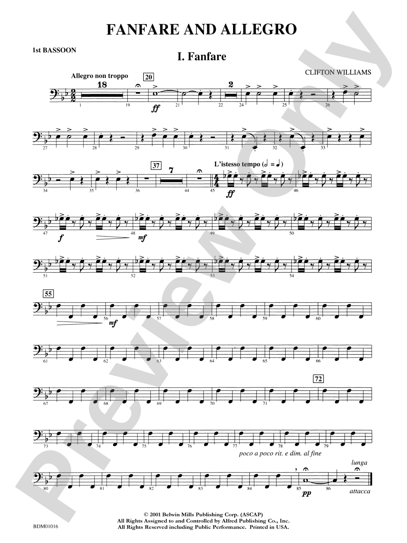 Fanfare and Allegro: Bassoon