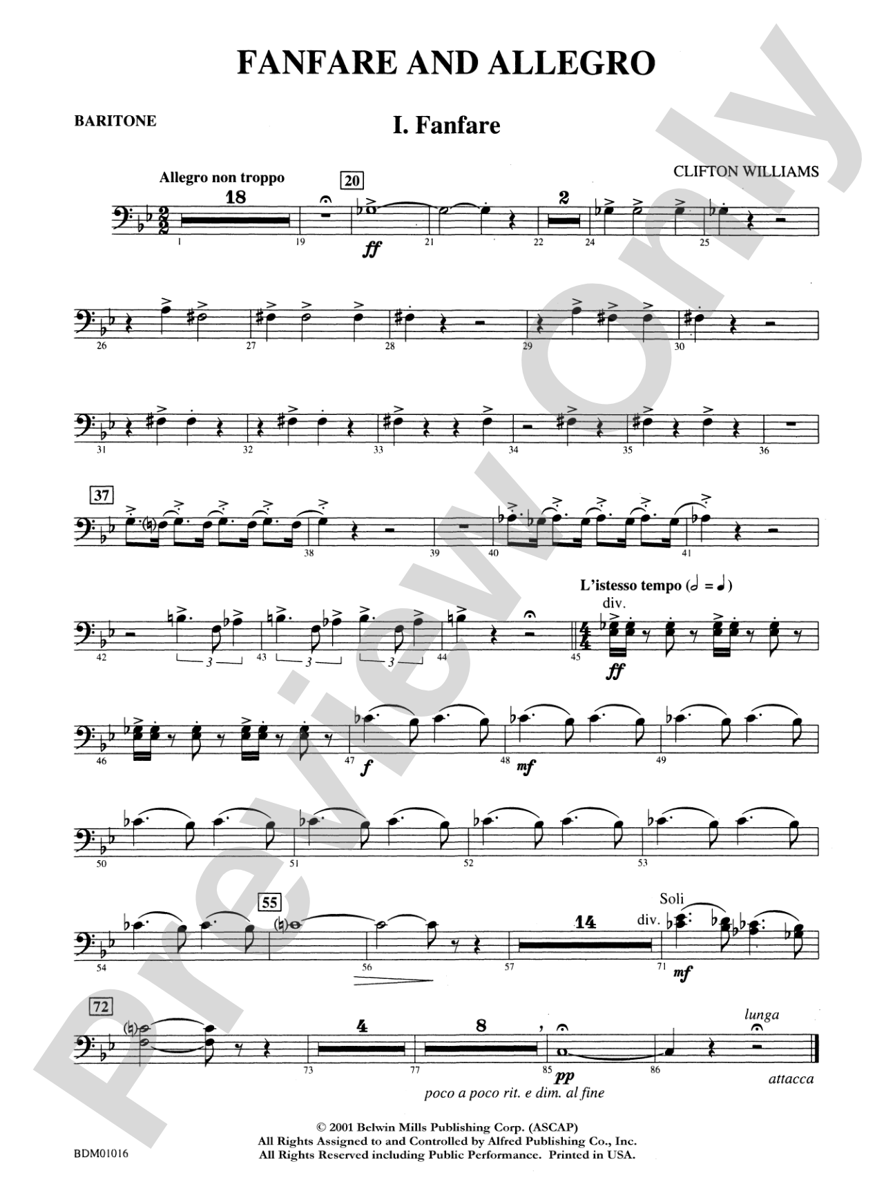Fanfare and Allegro: Baritone B.C.