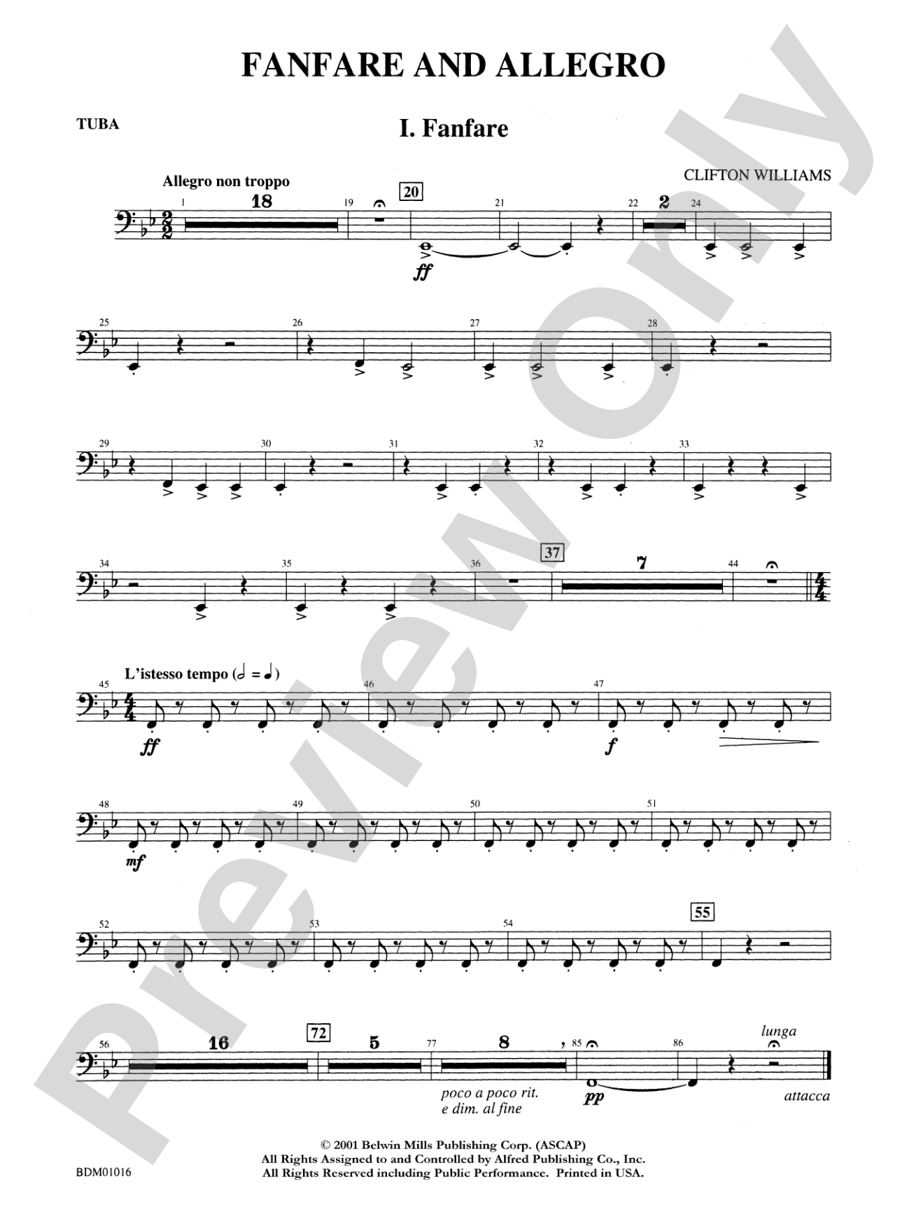 Fanfare and Allegro: Tuba