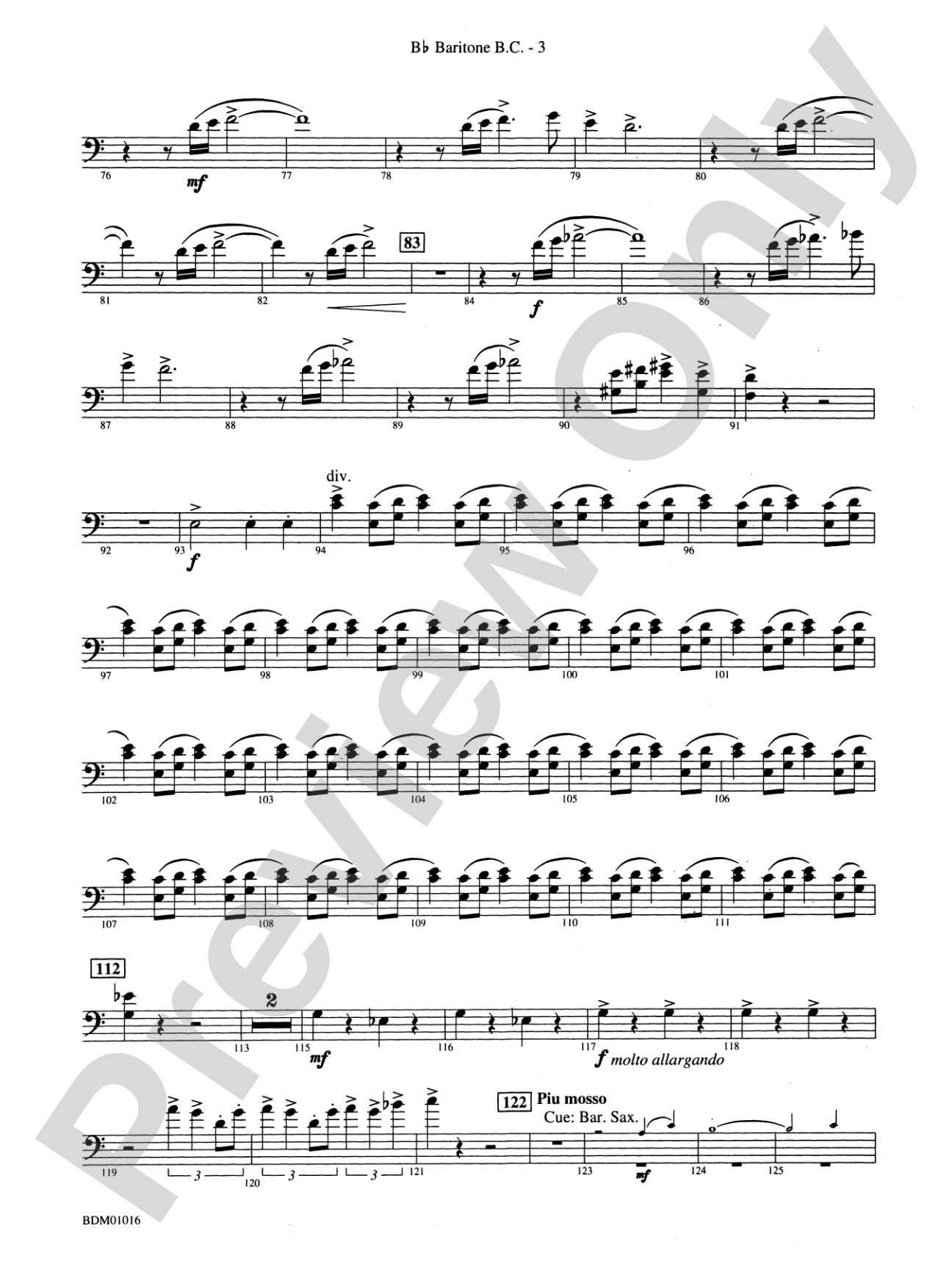 Fanfare and Allegro: (wp) B-flat Baritone B.C.