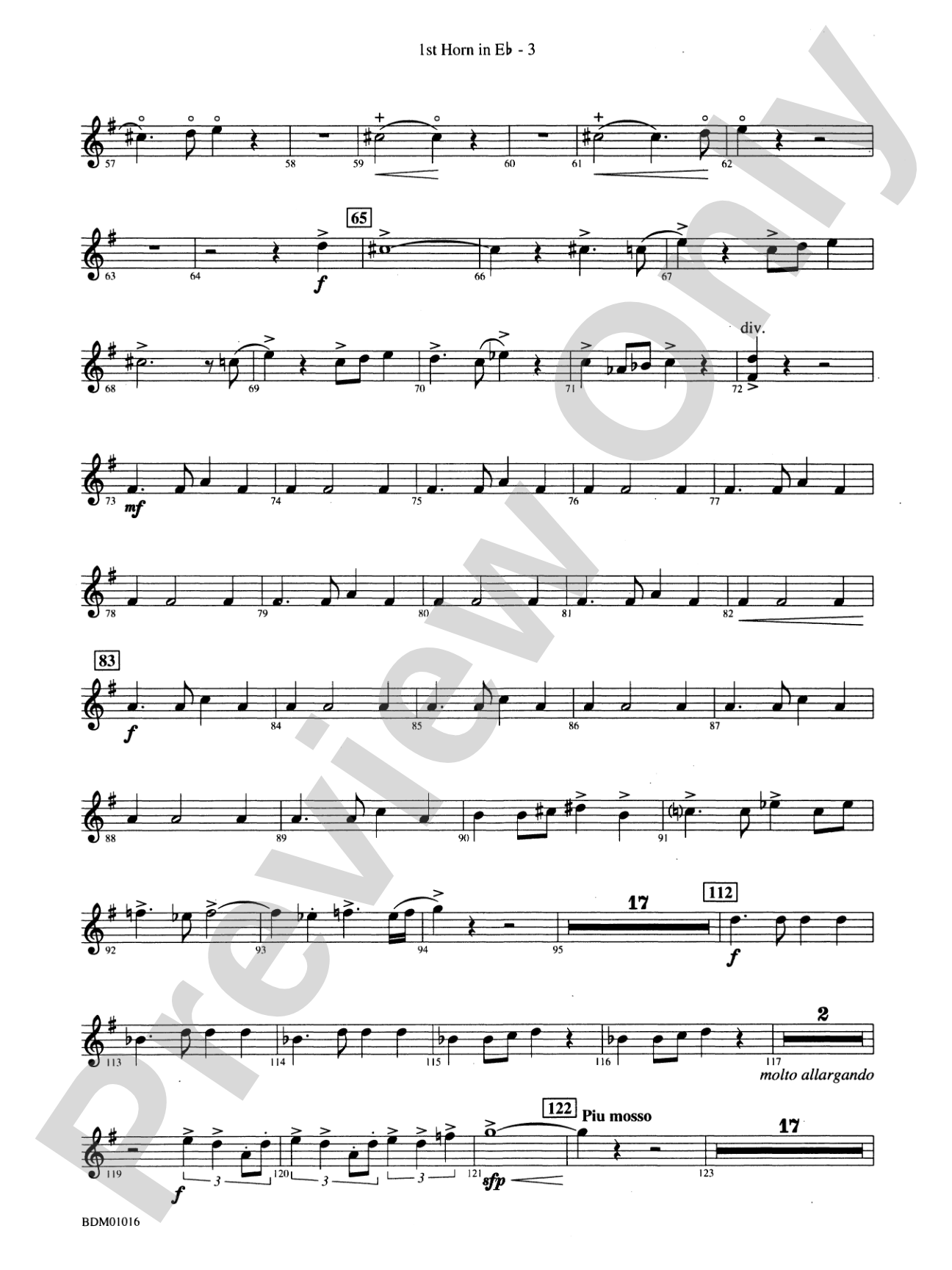 Fanfare and Allegro: (wp) 1st Horn in E-flat