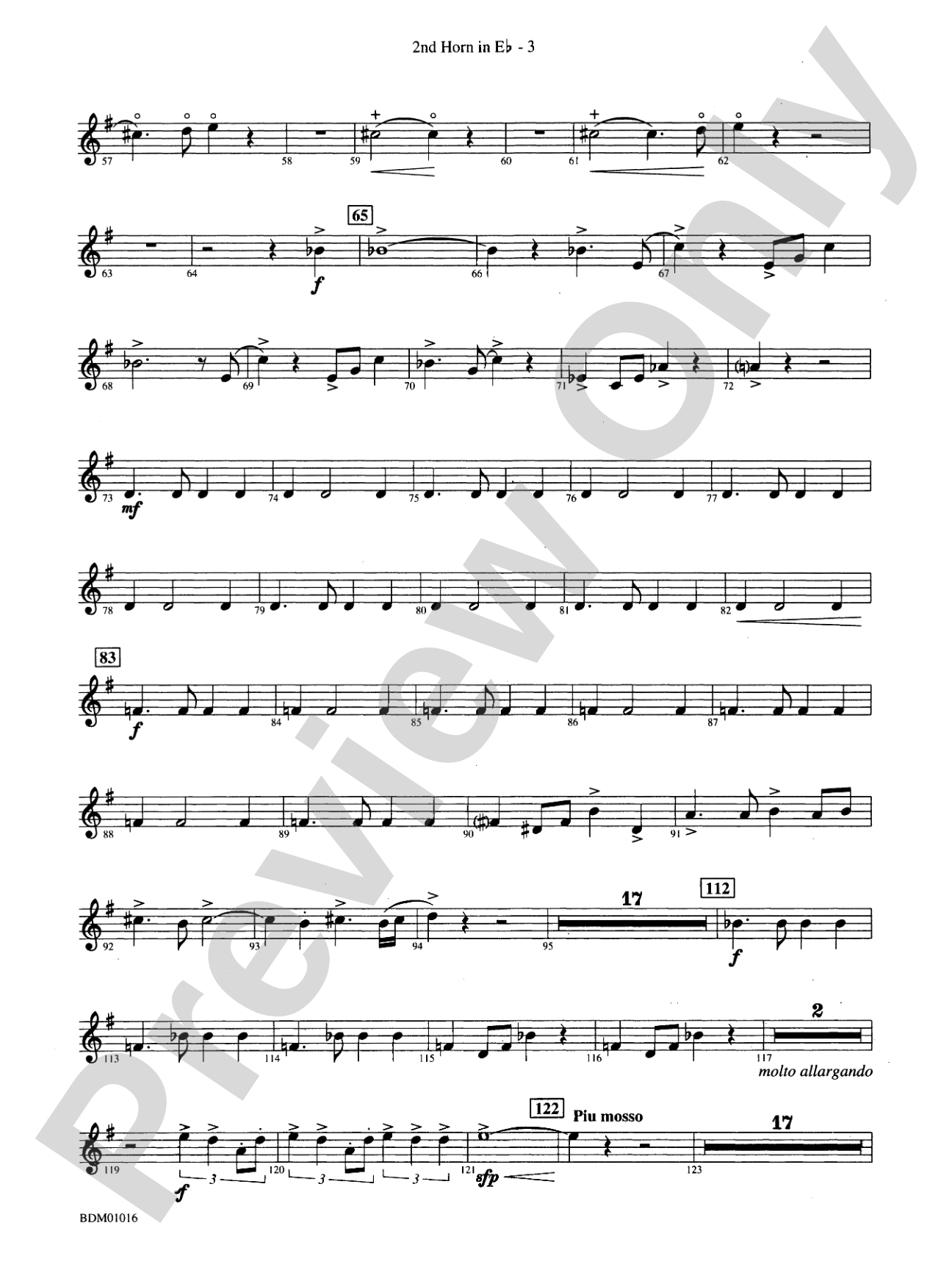 Fanfare and Allegro: (wp) 2nd Horn in E-flat